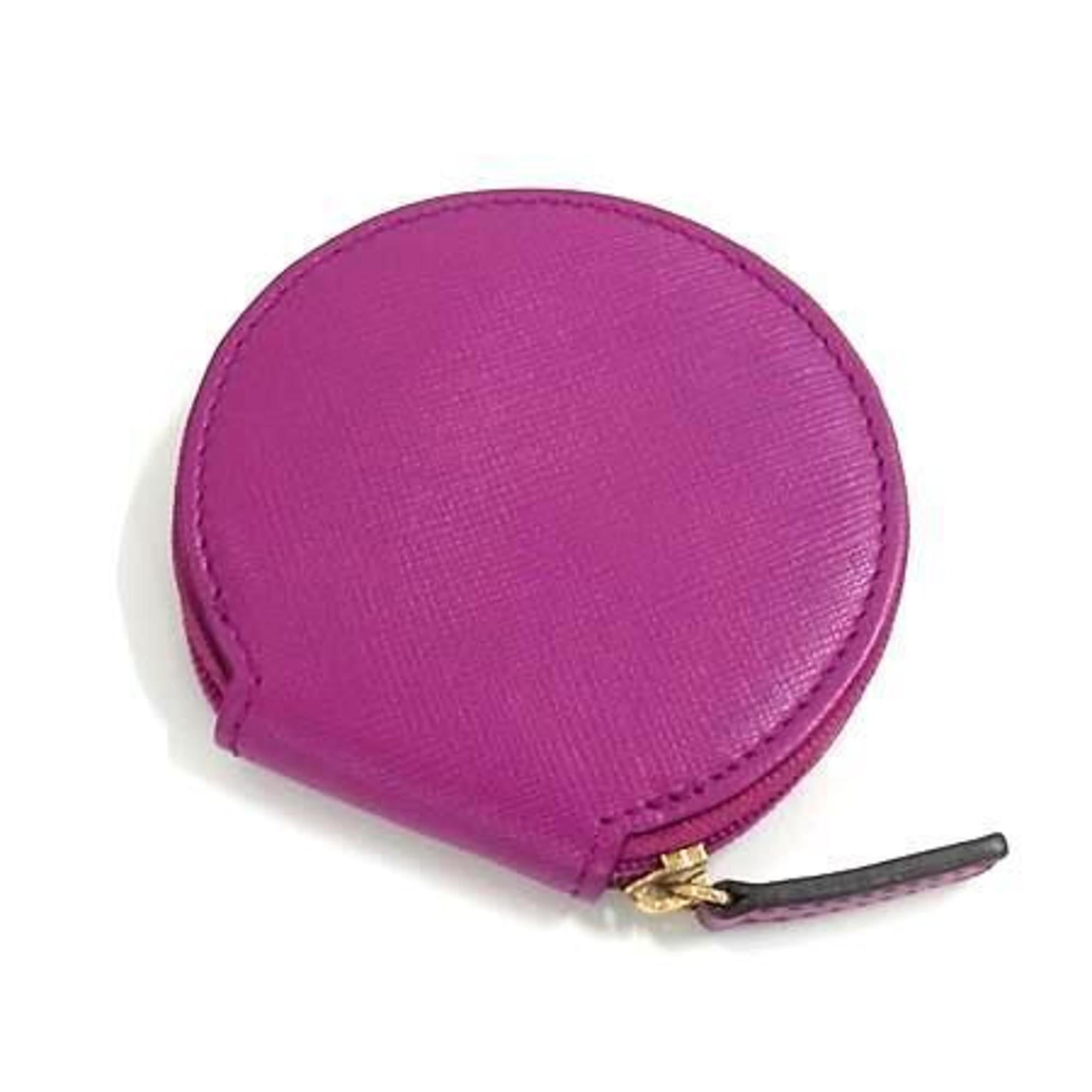 Salvatore Ferragamo Purple Leather Coin Purse/Coin Case (Pre-Owned)