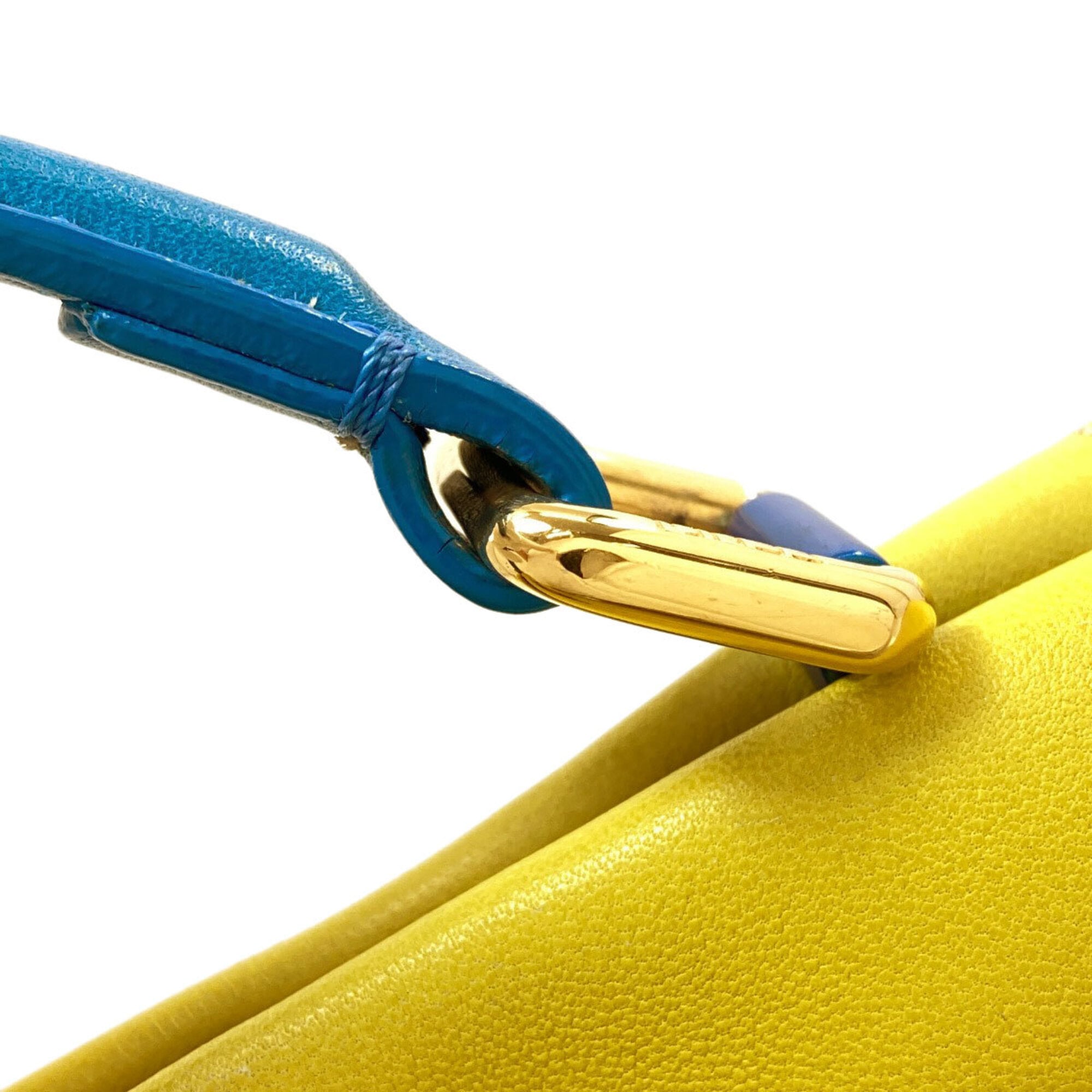 Fendi Blue Yellow Leather Handbag (Pre-Owned)