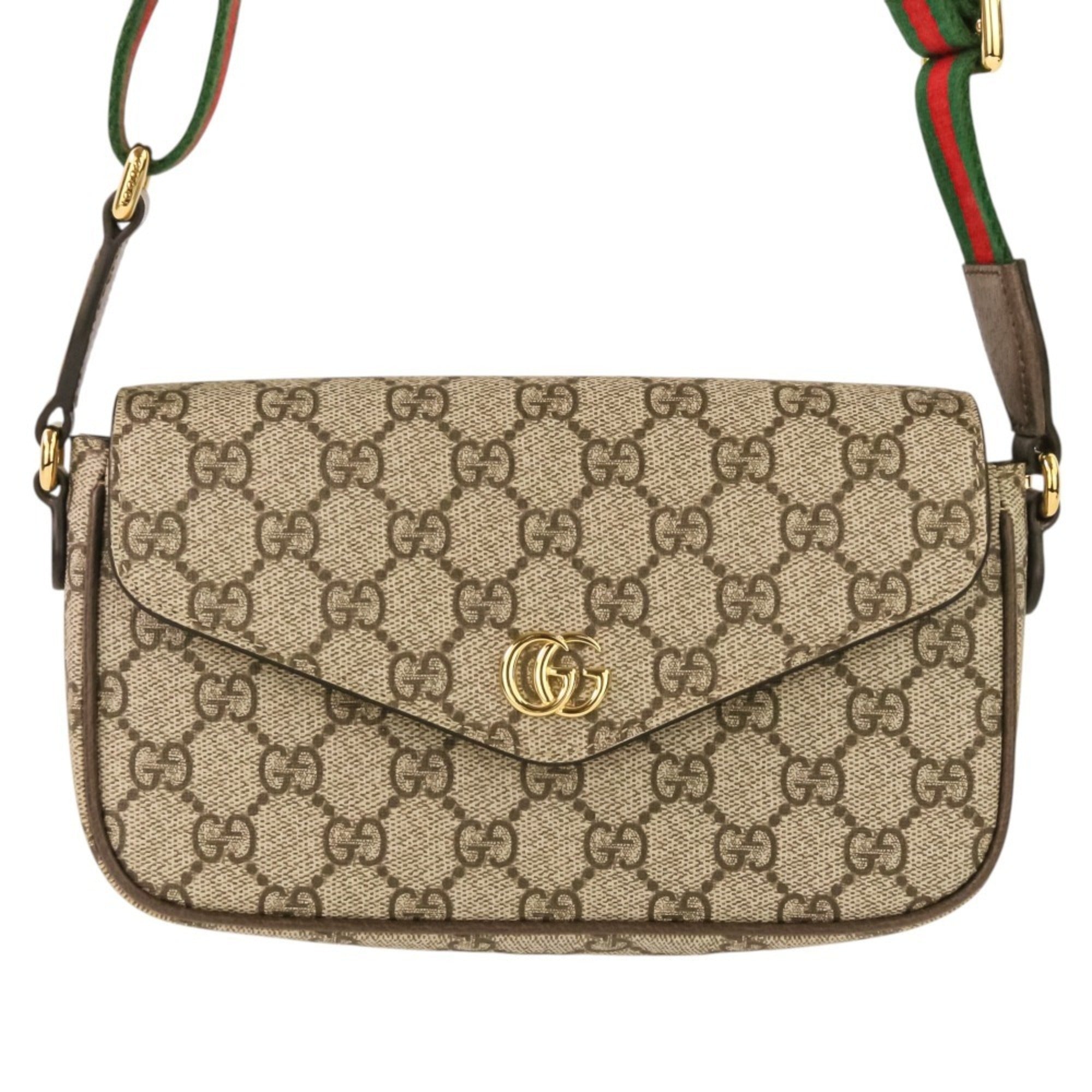 Gucci Brown Gg Supreme Shoulder Bag (Pre-Owned)