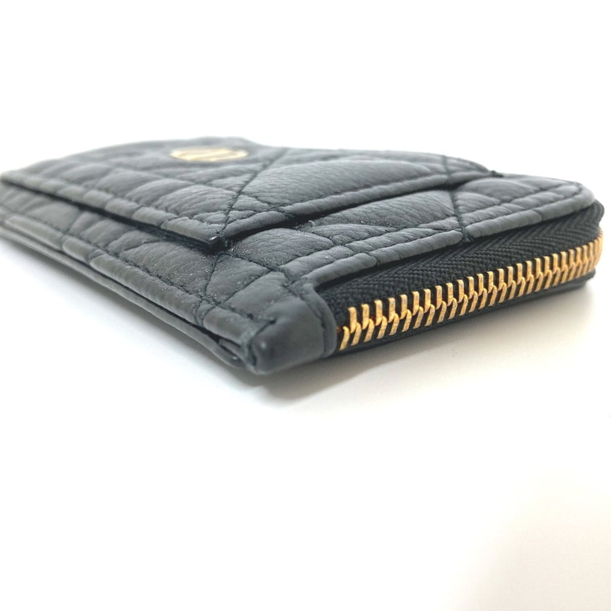 Christian Dior Black Leather Coin Purse/Coin Case (Pre-Owned)