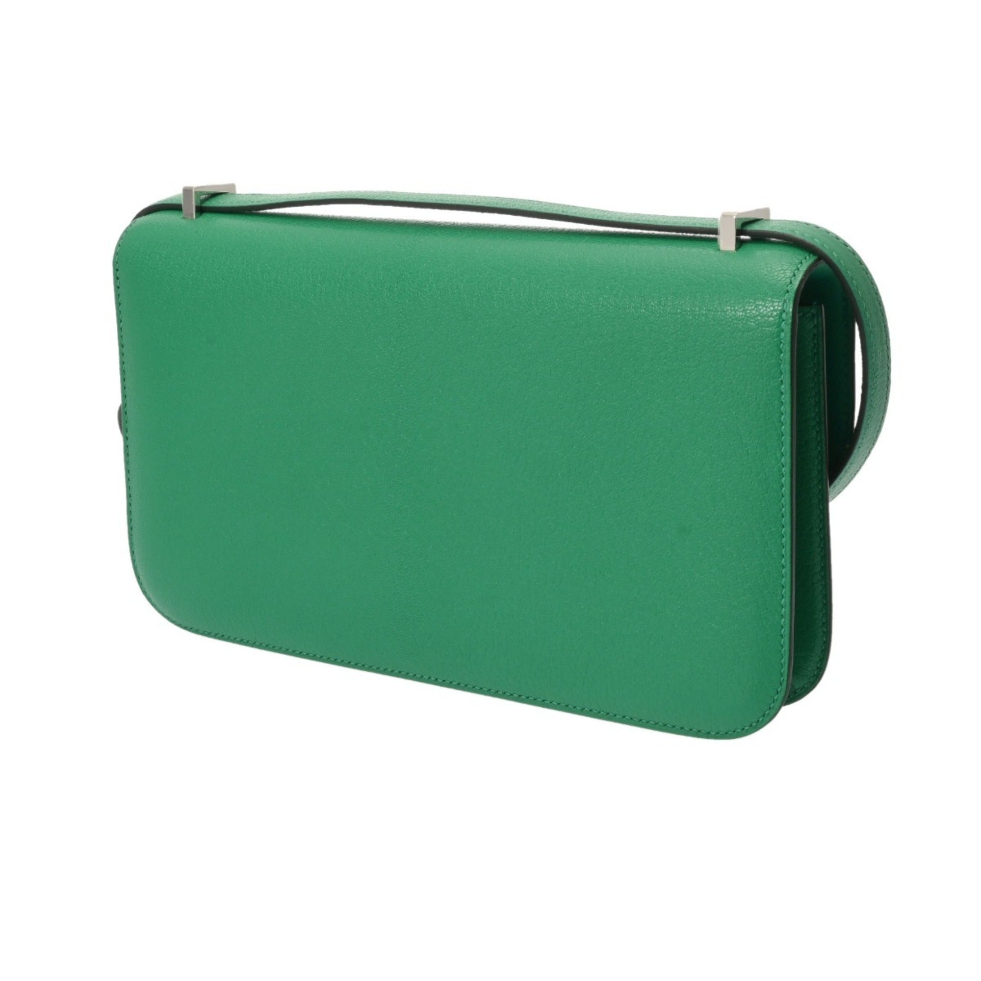 Hermes Mint Green Chevre Leather Shoulder Bag (Pre-Owned)