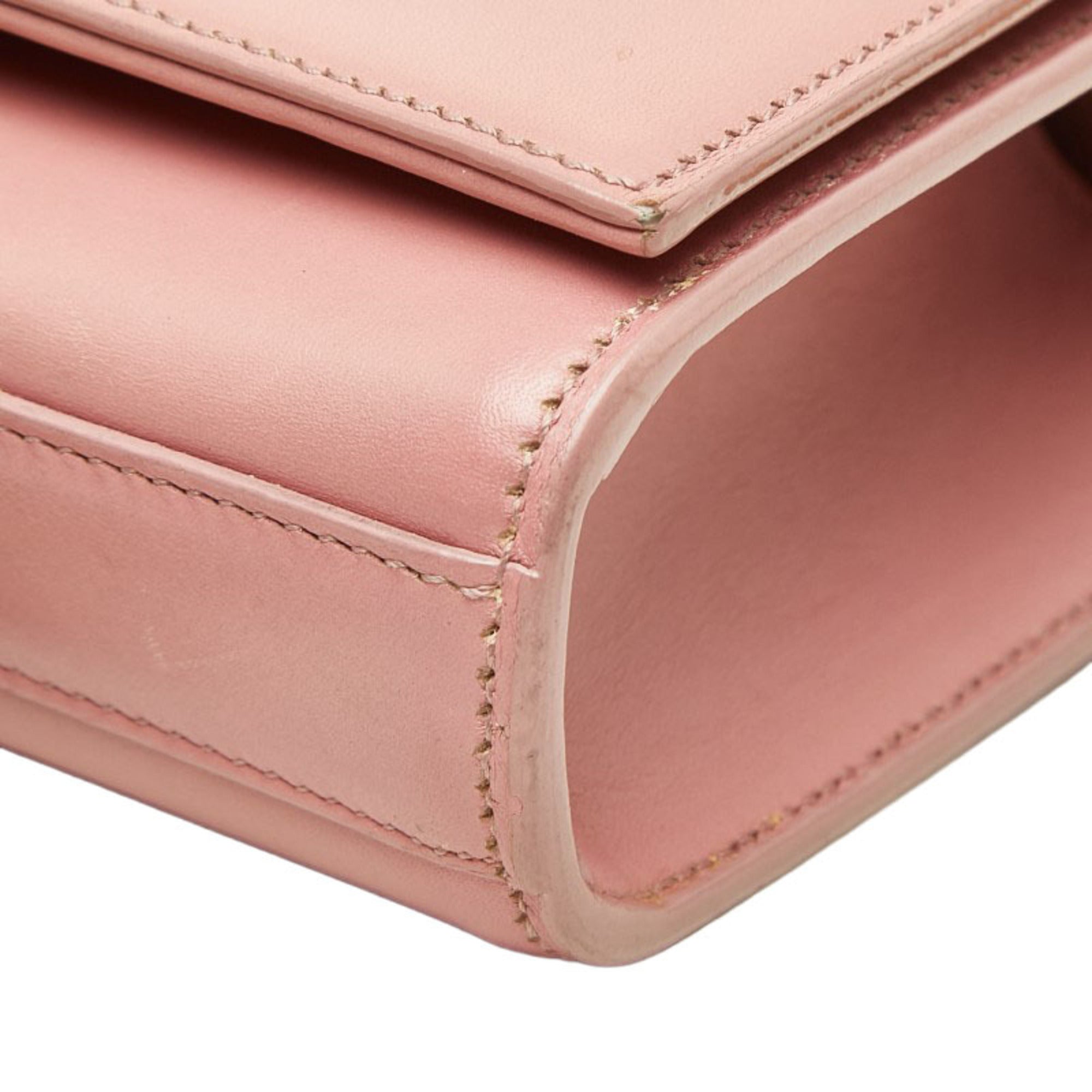 Saint Laurent Pink Leather Shoulder Bag (Pre-Owned)