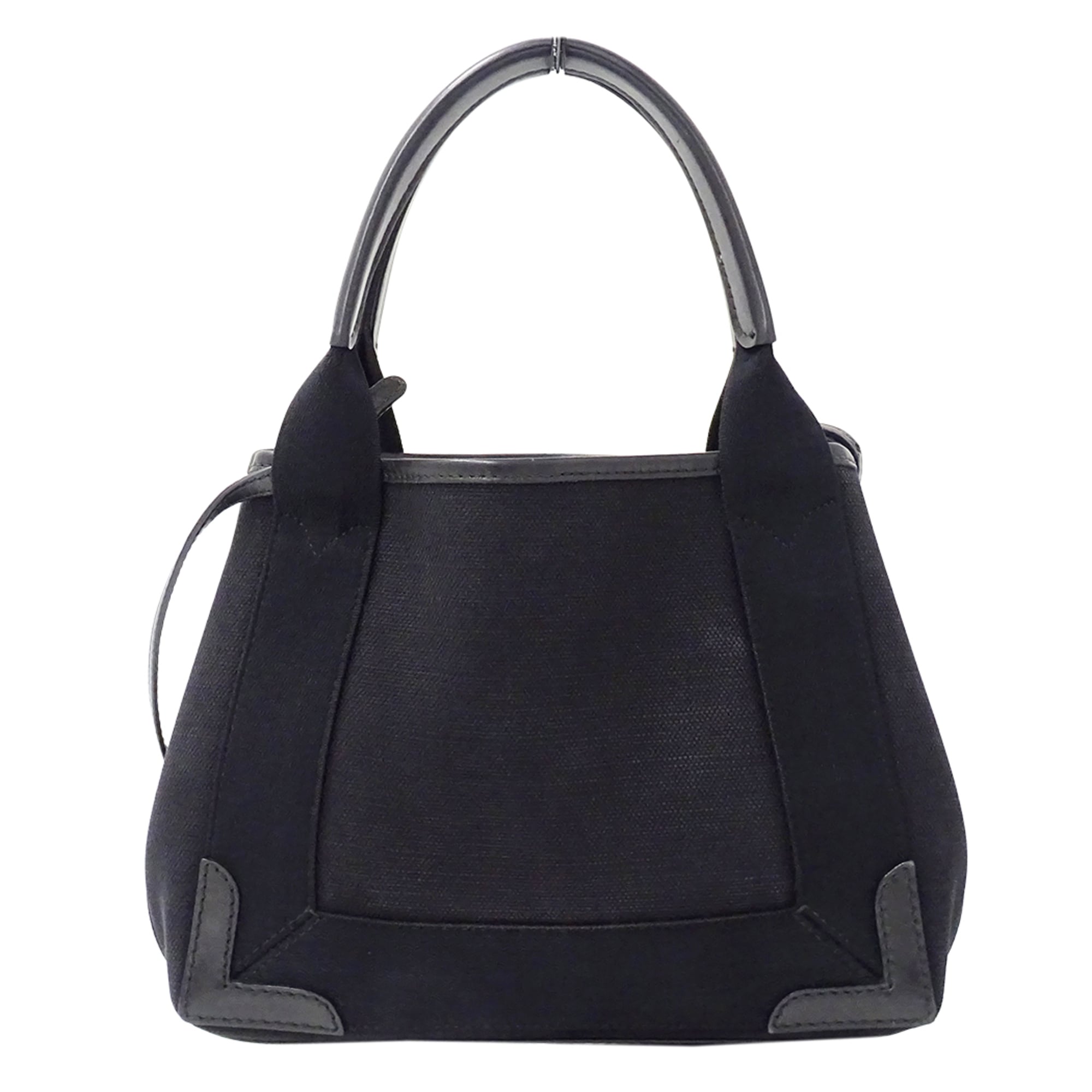 Balenciaga Black Canvas Handbag Pouch Shoulder Bag (Pre-Owned)