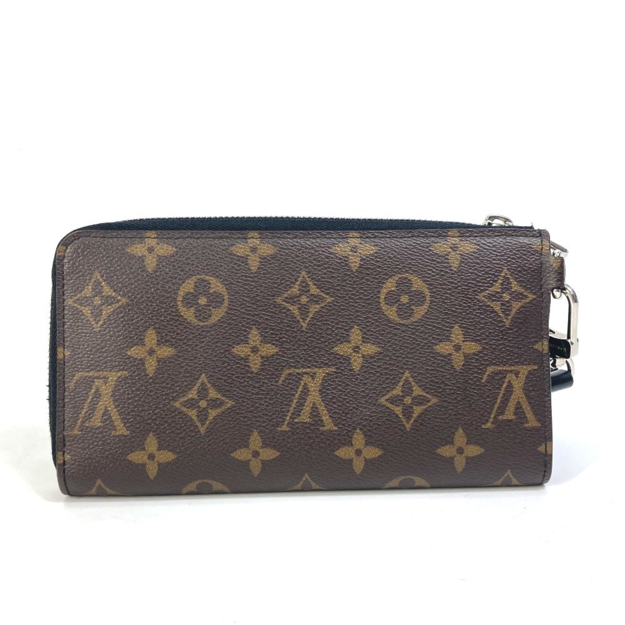 Louis Vuitton Monogram Macassar Black Brown Monogram Long Wallet (Bi-Fold) (Pre-Owned)