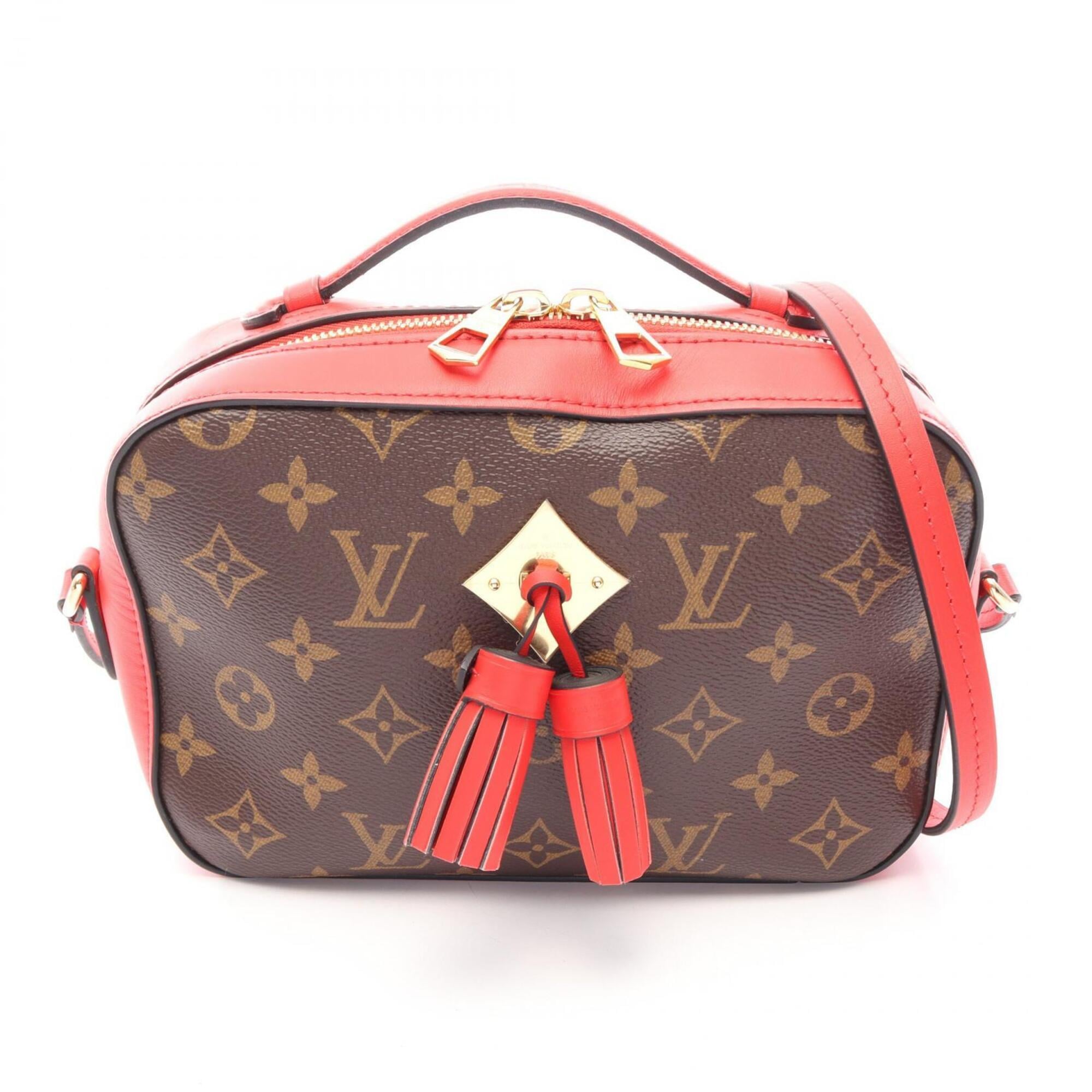 Louis Vuitton Brown Red Color Pvc Leather Handbag Shoulder Bag (Pre-Owned)