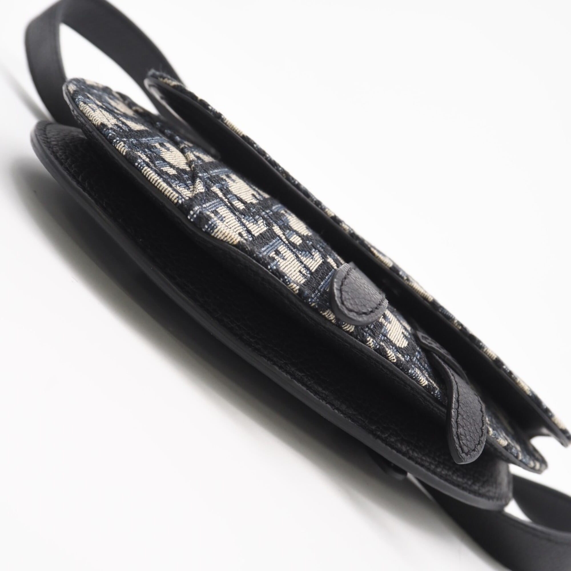 Christian Dior Gray Navy Cotton Shoulder Bag (Pre-Owned)