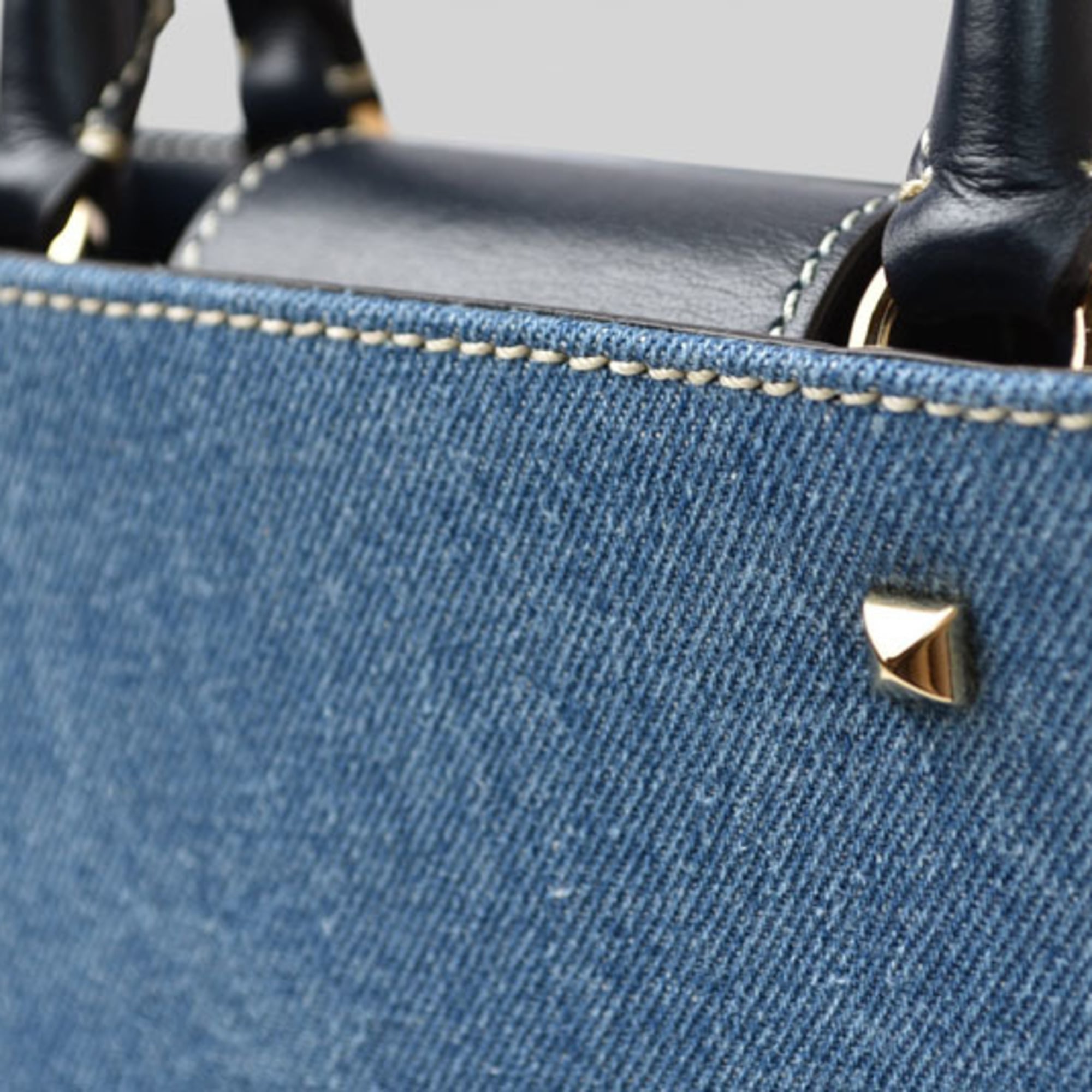 Jimmy Choo Denim Handbag Shoulder Bag (Pre-Owned)