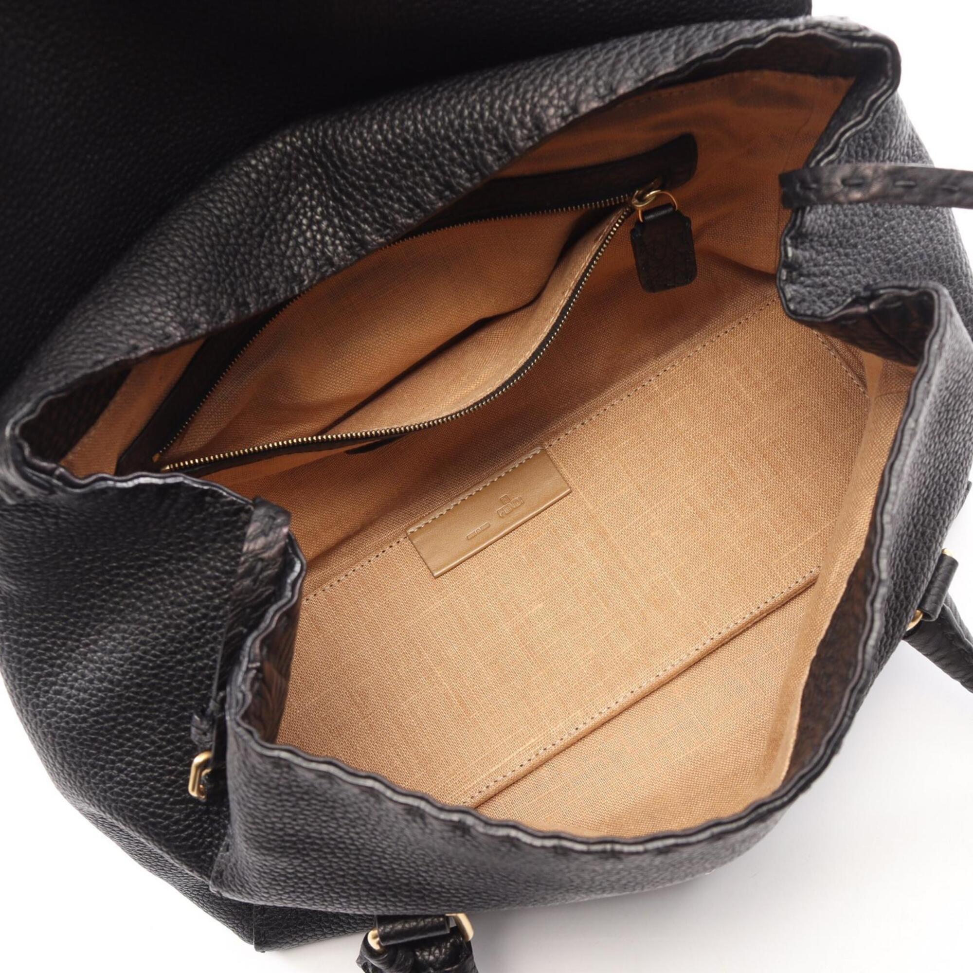 Fendi Black Leather Handbag (Pre-Owned)