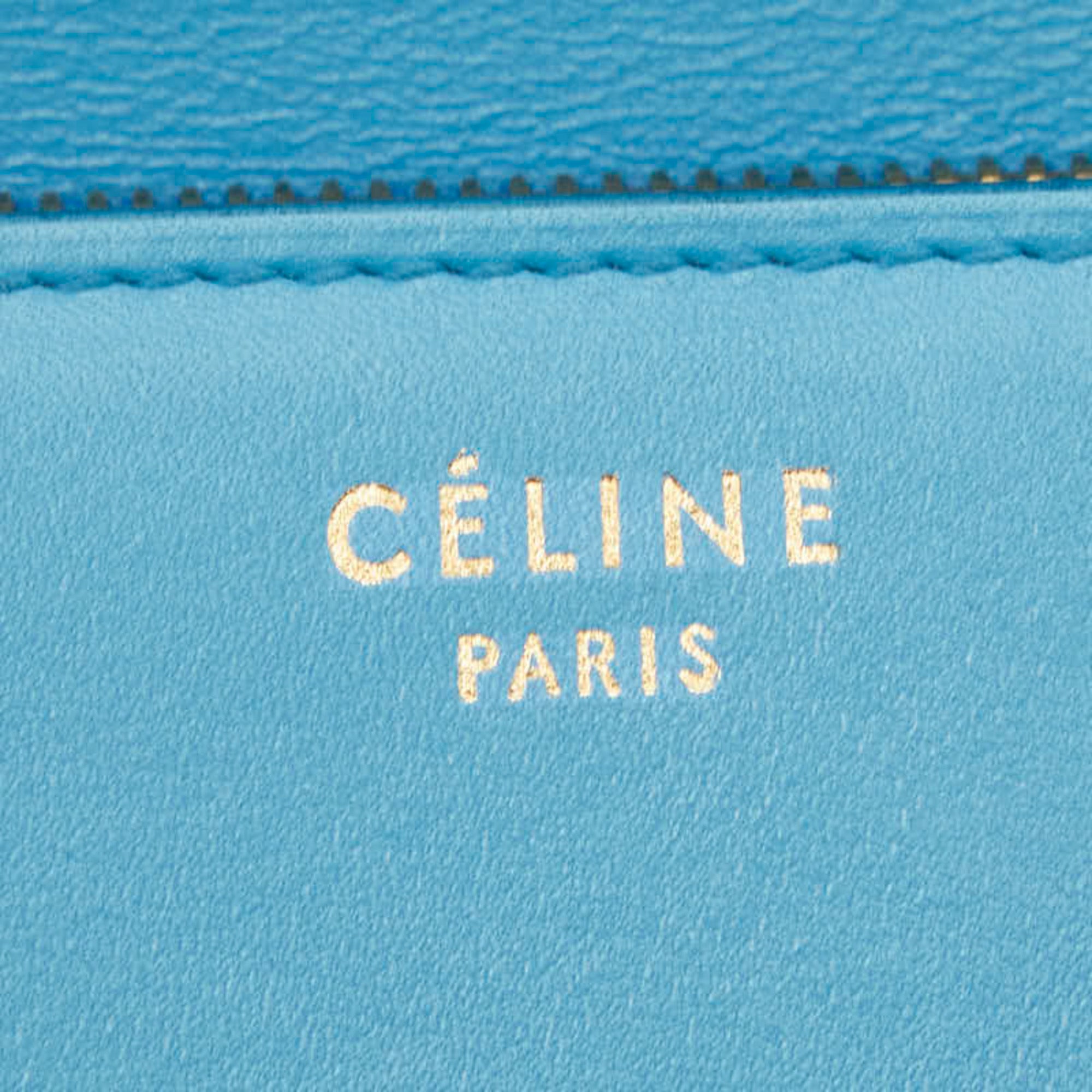 Celine Light Blue Leather Shoulder Bag (Pre-Owned)