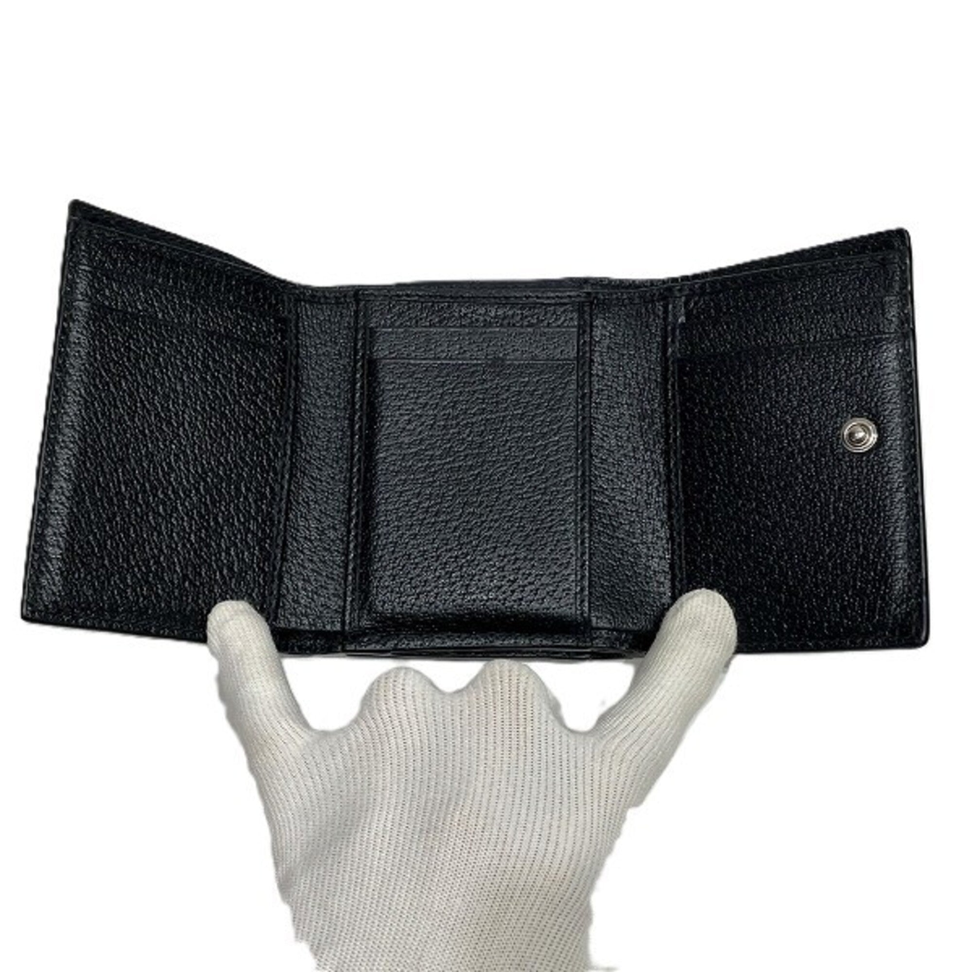 Gucci Black Leather Wallet (Tri-Fold) (Pre-Owned)