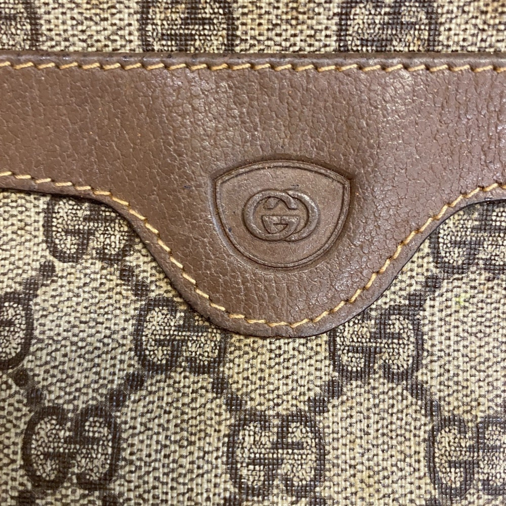 Gucci Brown Pvc Pochette Shoulder Bag (Pre-Owned)