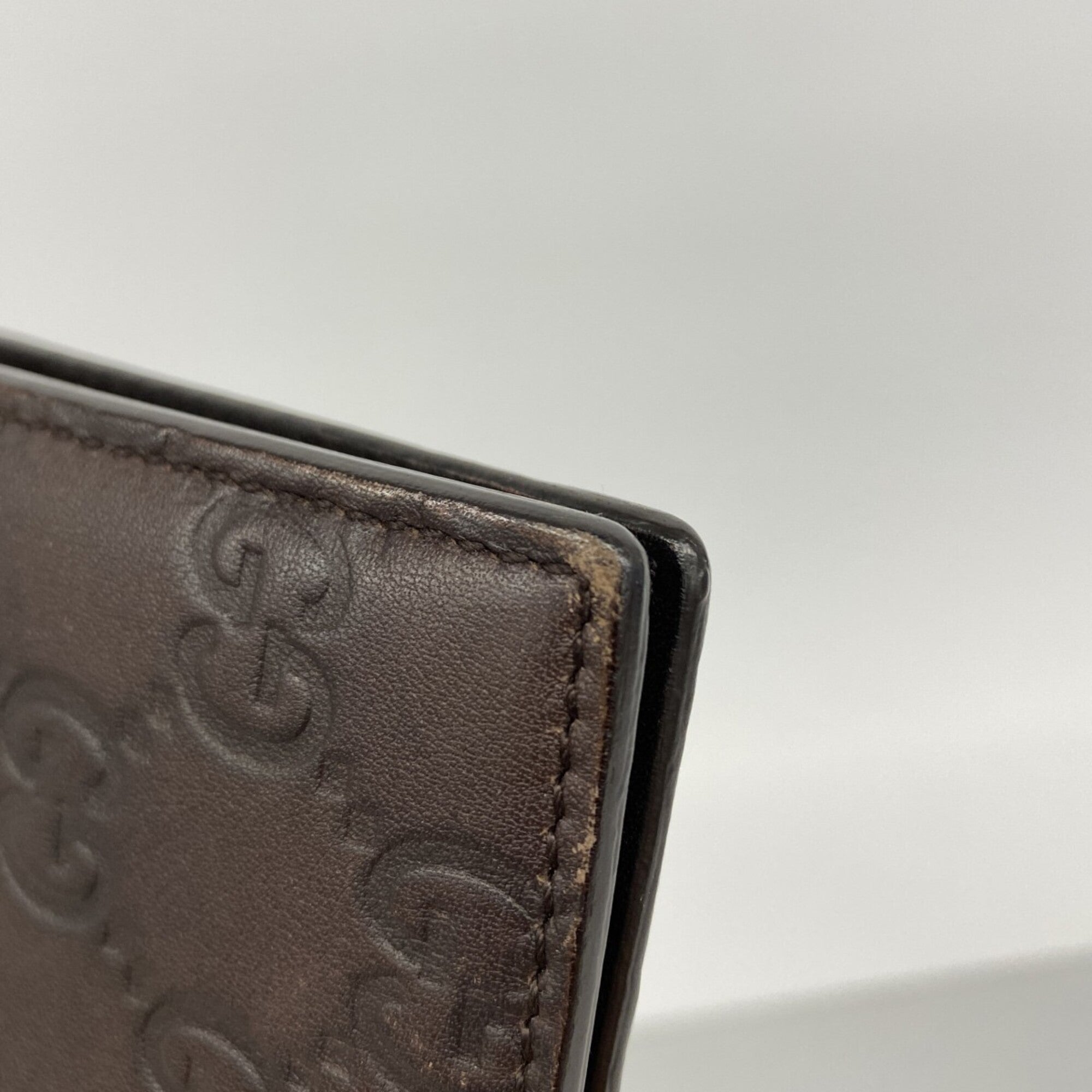 Gucci Brown Leather Long Bill Wallet (Bi-Fold) (Pre-Owned)