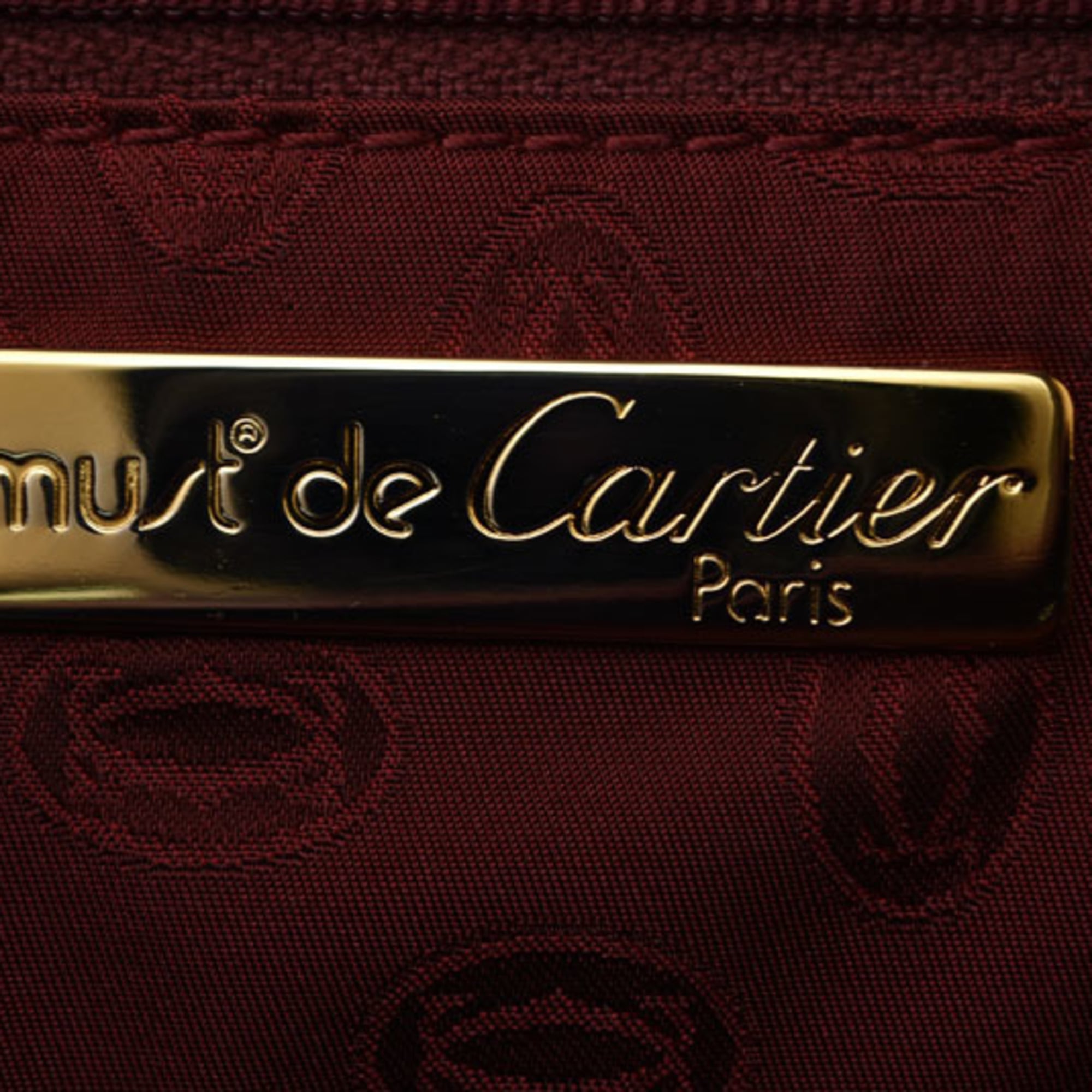 Cartier Must Bordeaux Clutch Bag (Pre-Owned)