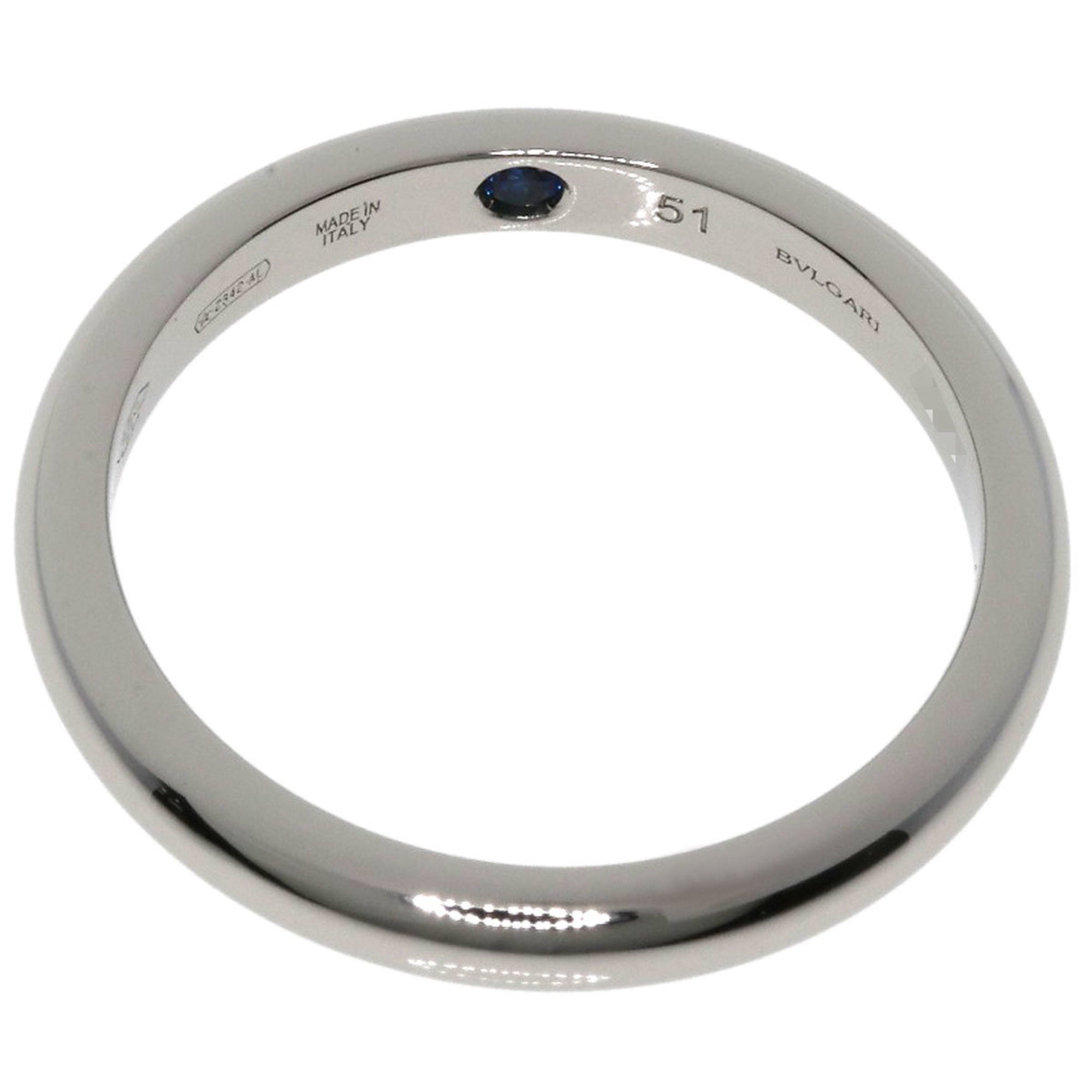 Bvlgari Silver Platinum 950 Band Ring (Pre-Owned)