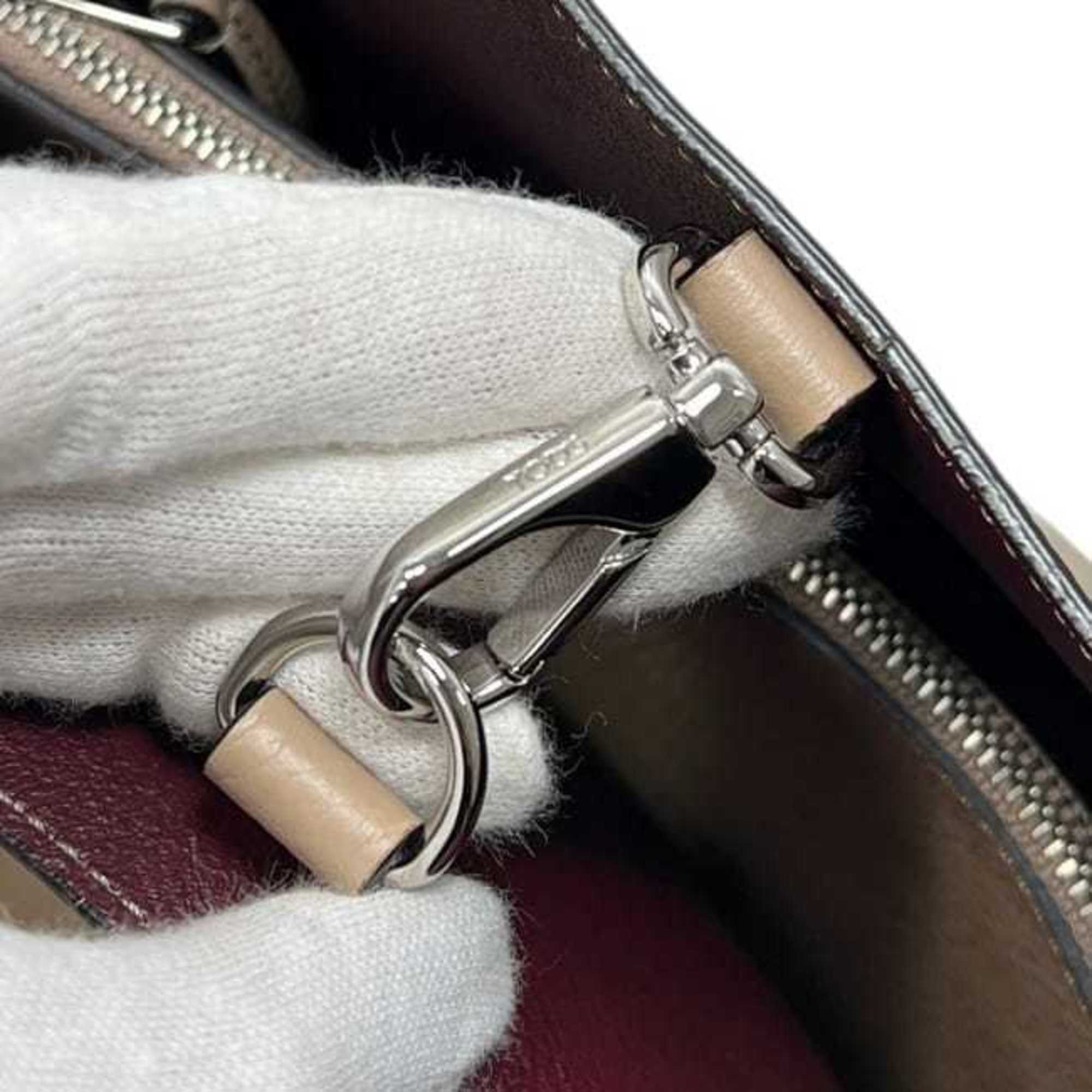 Tod's Beige Leather Tote Bag (Pre-Owned)