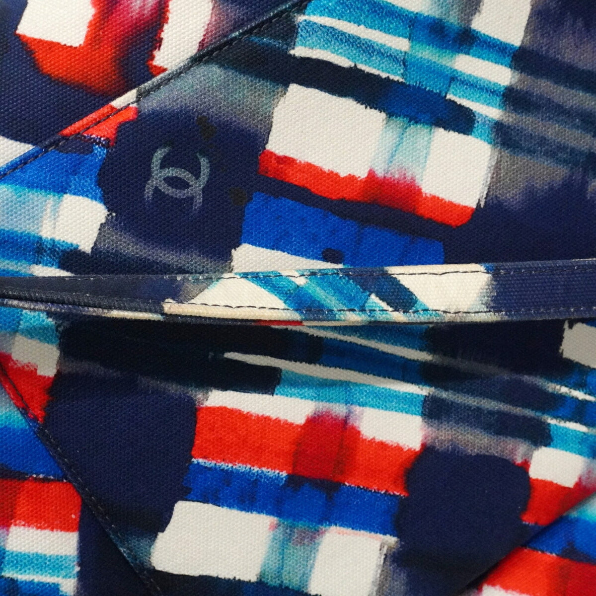 Chanel Blue Canvas Shoulder Bag (Pre-Owned)
