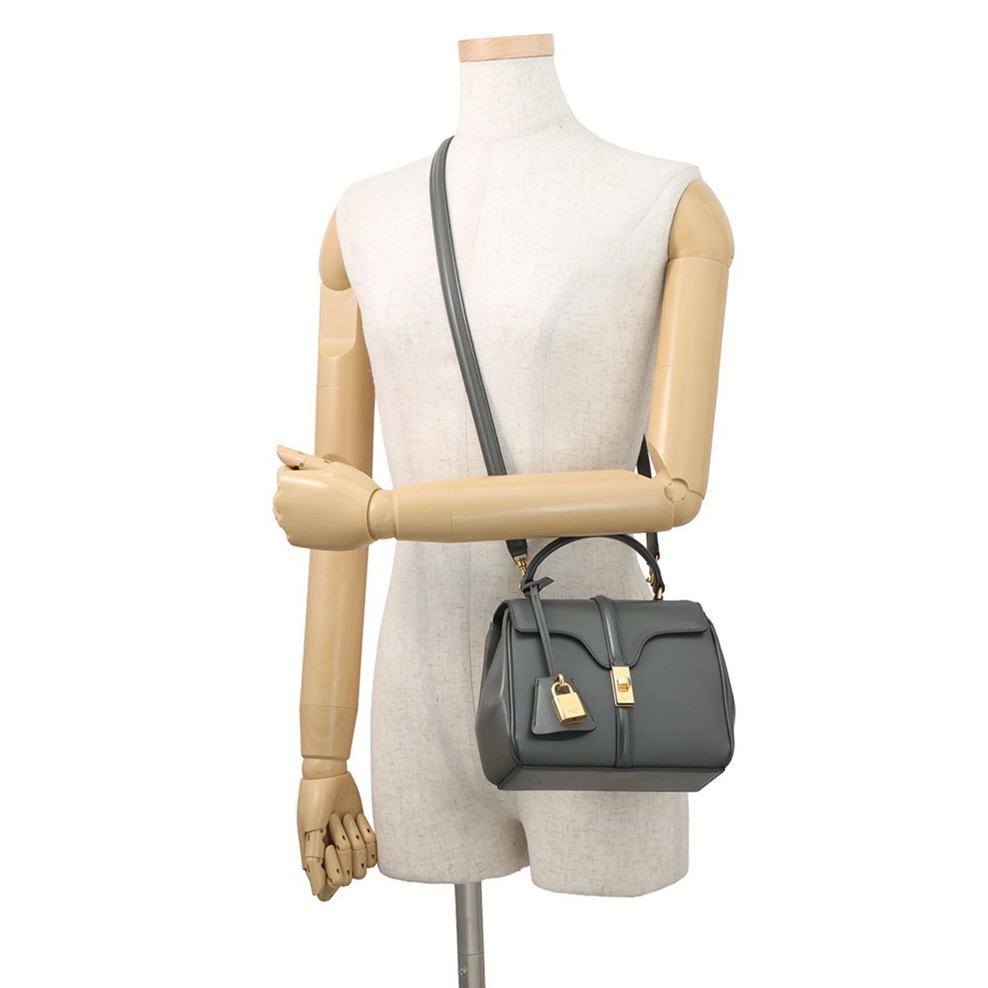Celine Gray Leather Handbag (Pre-Owned)