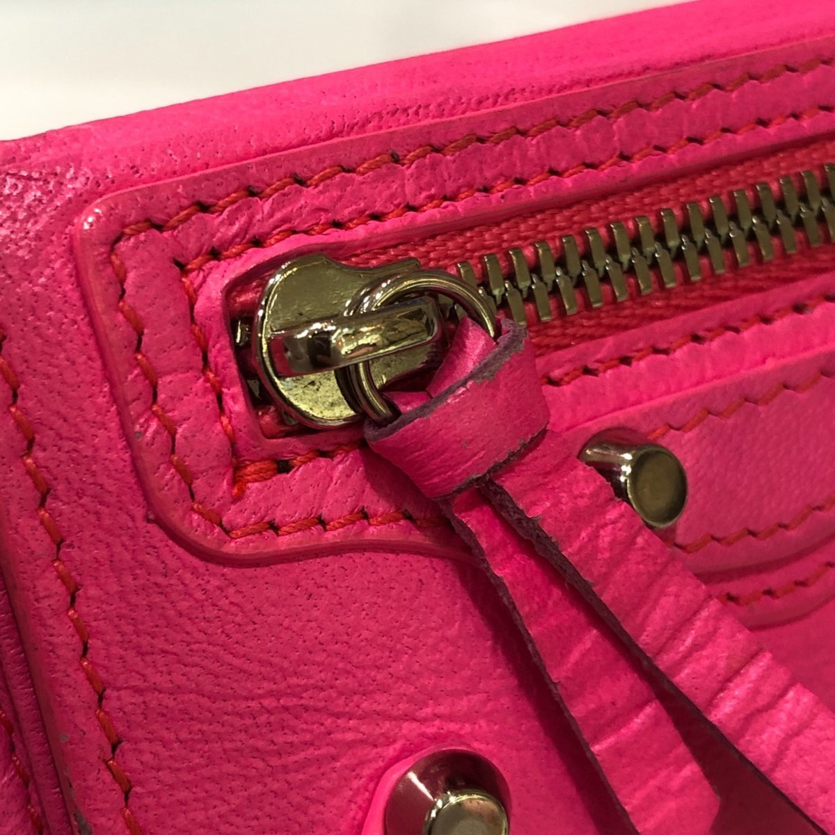 Balenciaga Pink Leather Wallet (Tri-Fold) (Pre-Owned)