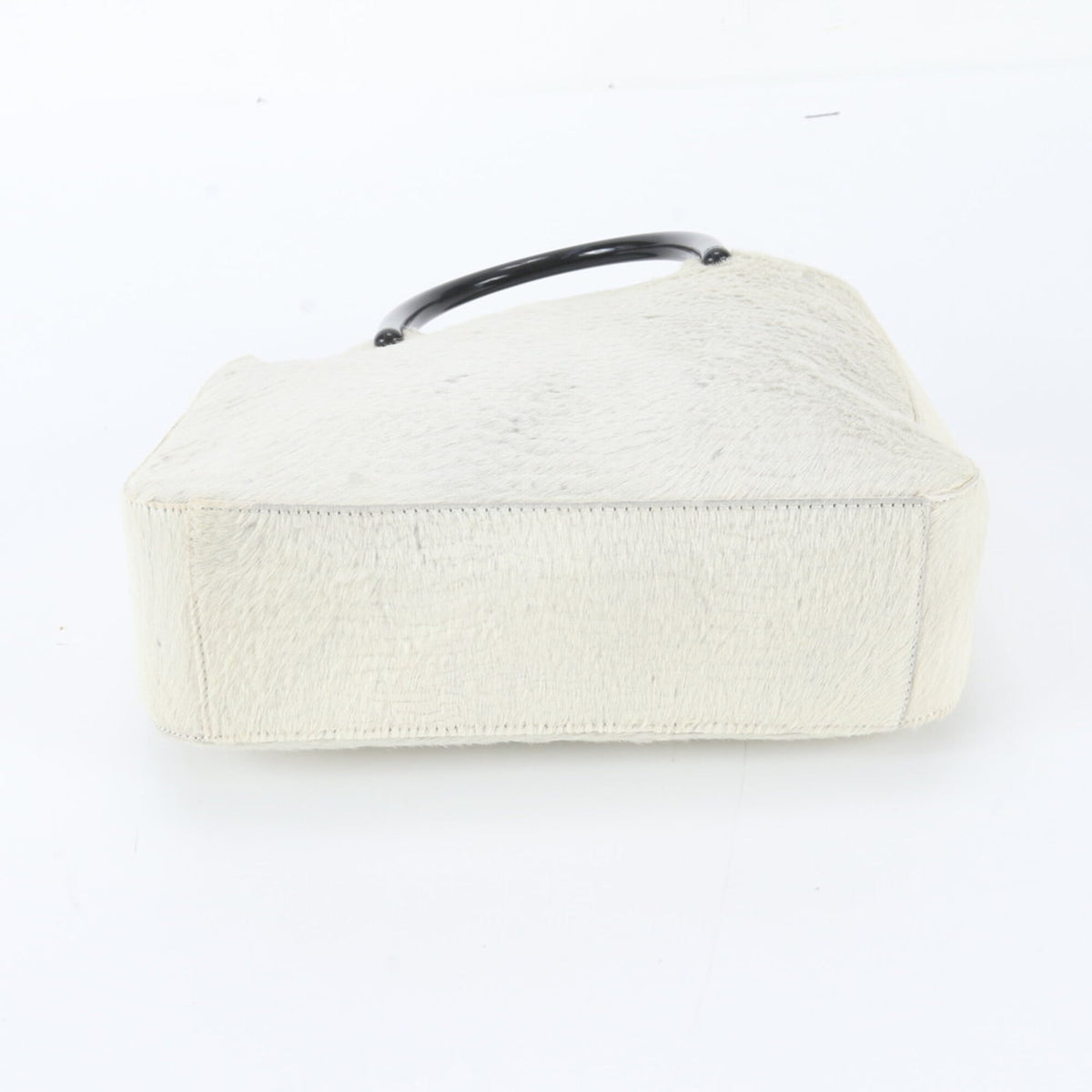 Prada White Leather Handbag Shoulder Bag Tote Bag (Pre-Owned)