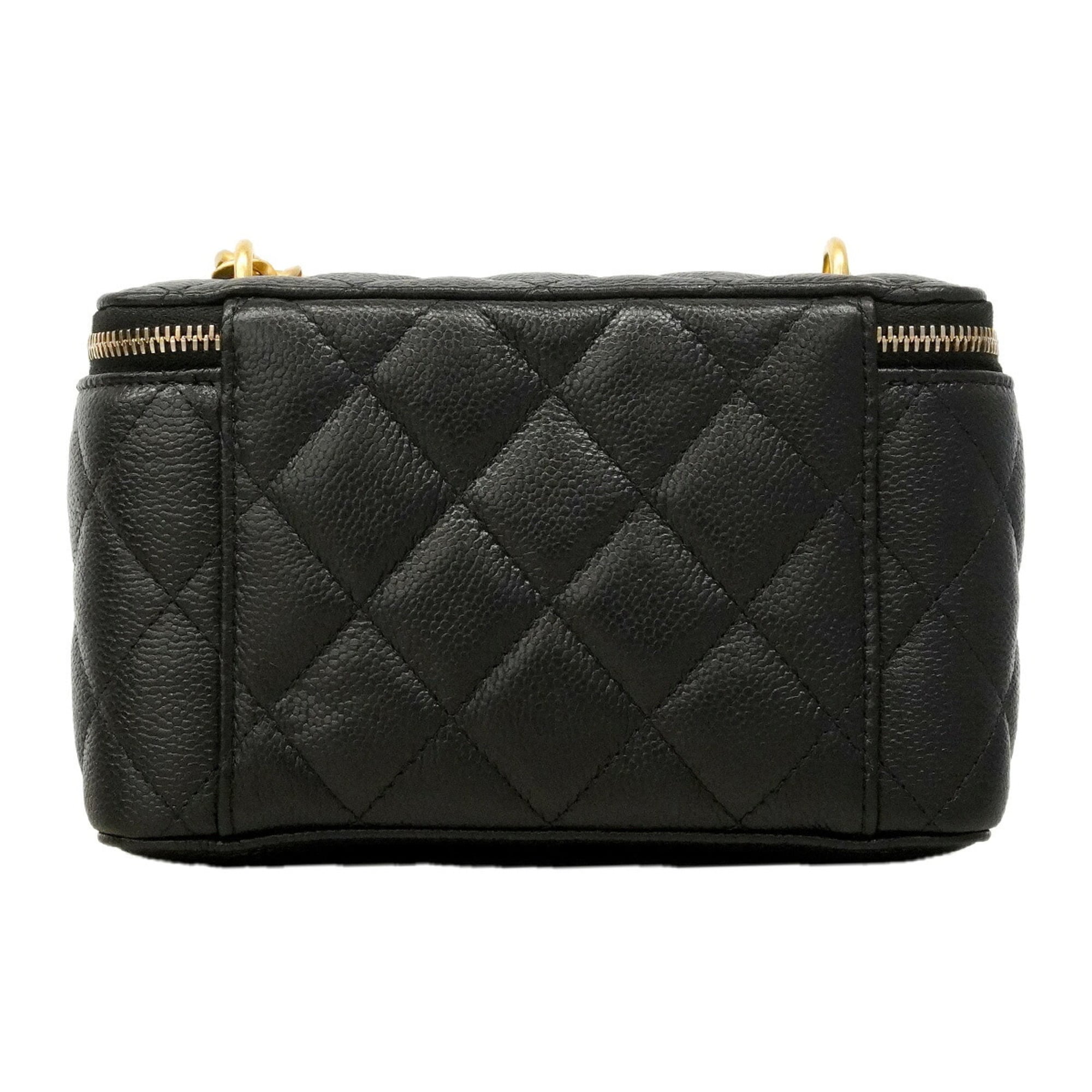 Chanel Black Grained Calfskin Shoulder Bag (Pre-Owned)