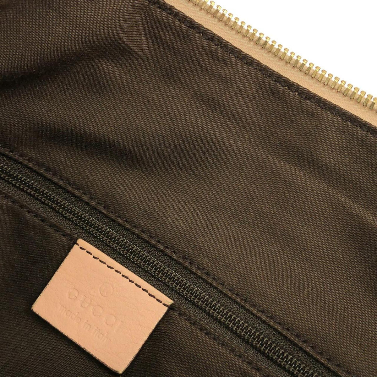 Gucci Beige Brown Gg Canvas Shoulder Bag (Pre-Owned)