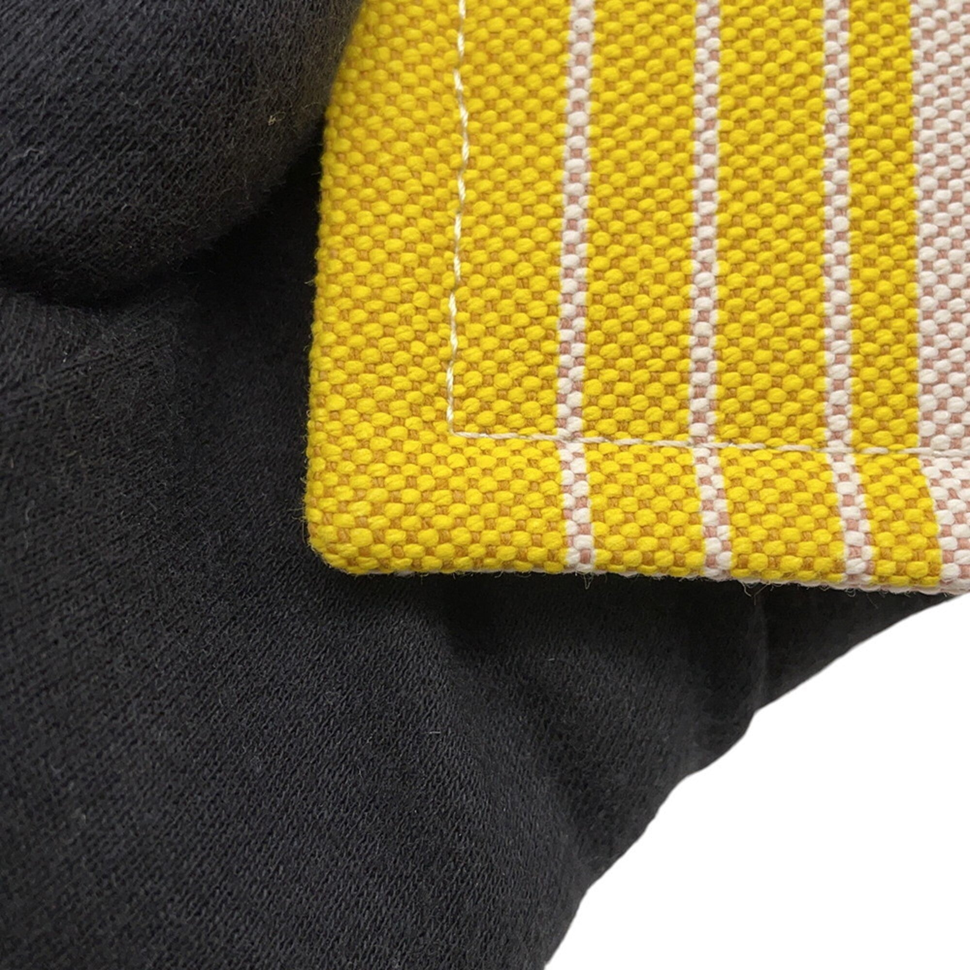 Hermes Green Pink Yellow Cotton Pouch (Pre-Owned)