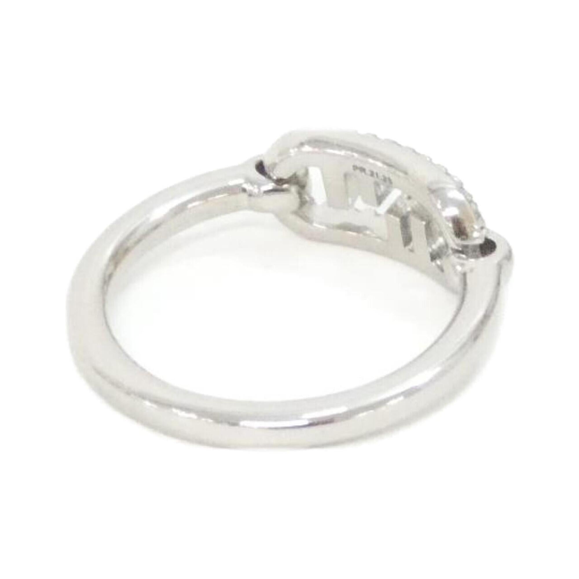 Fendi Silver Clear Band Ring (Pre-Owned)