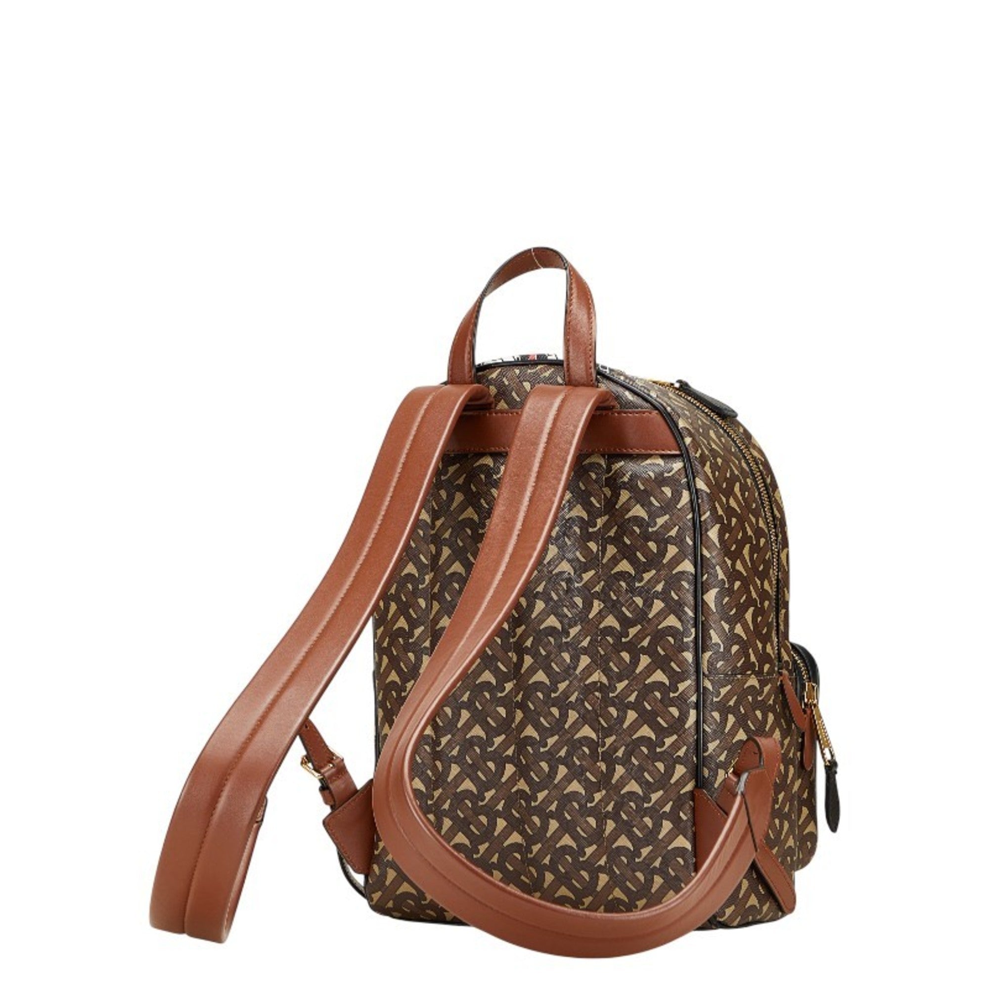 Burberry Brown Pvc Leather Backpack (Pre-Owned)