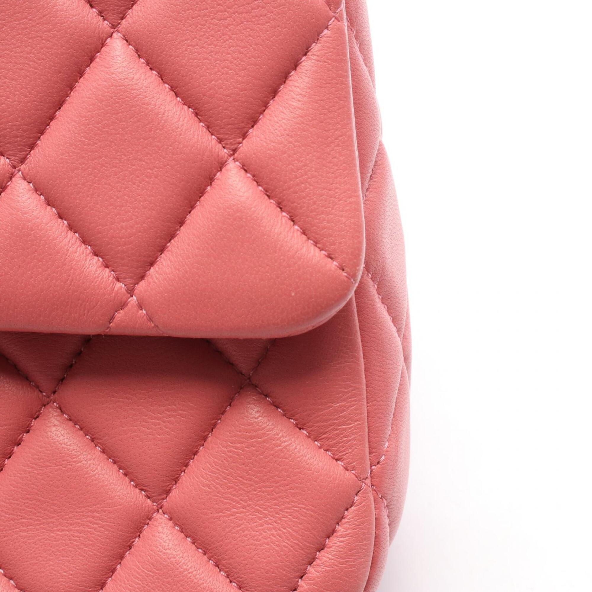 Chanel Pink Leather Handbag Shoulder Bag (Pre-Owned)