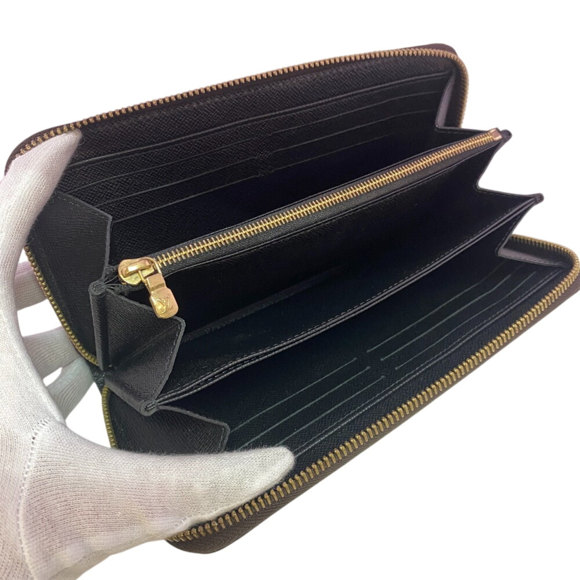 Louis Vuitton Brown Leather Long Wallet (Bi-Fold) (Pre-Owned)