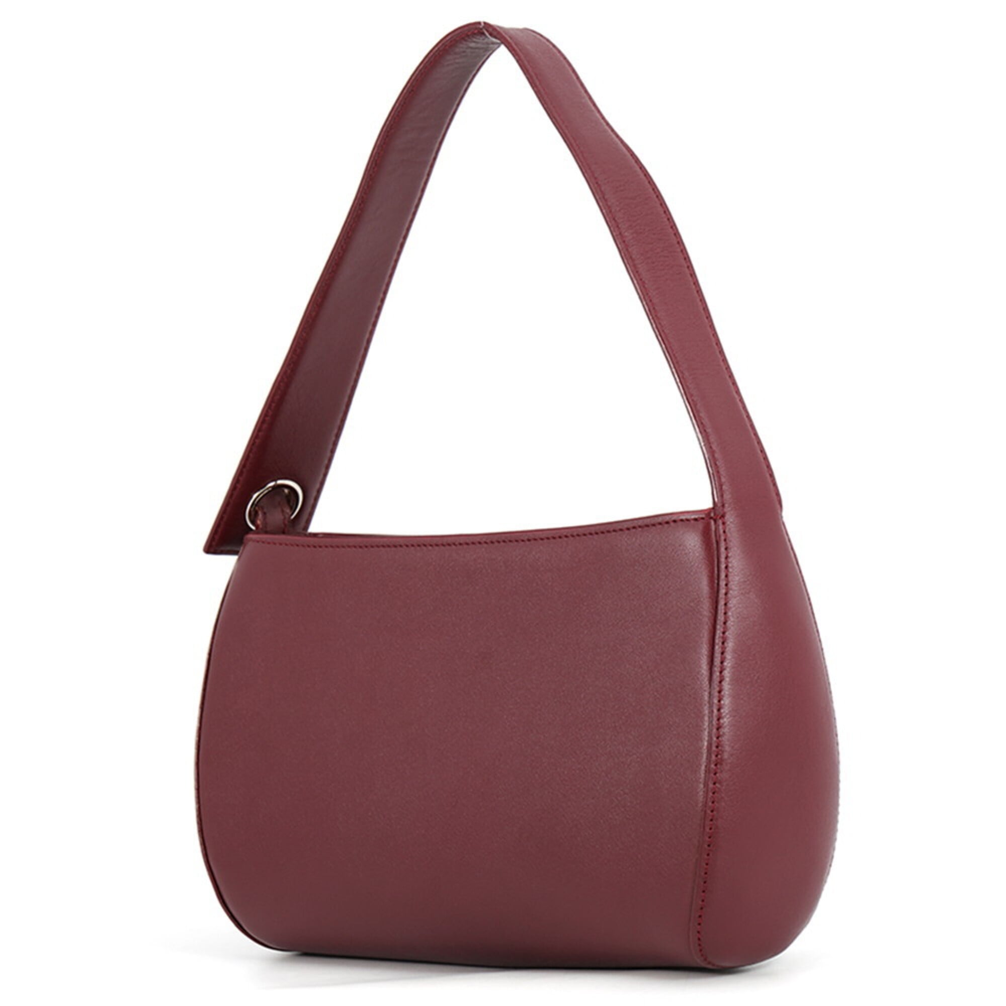 Cartier Cabochon Bordeaux Leather Handbag Shoulder Bag (Pre-Owned)