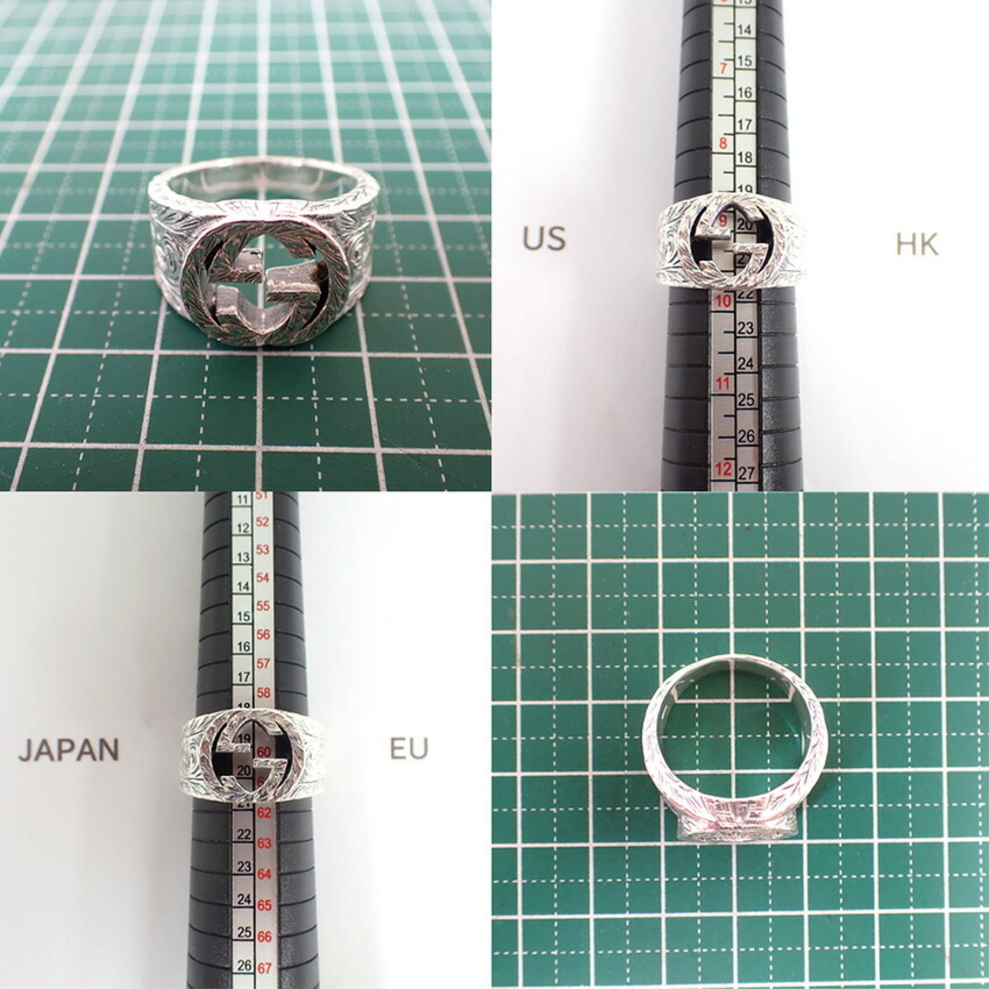Gucci Sterling Silver 925 Band Ring (Pre-Owned)