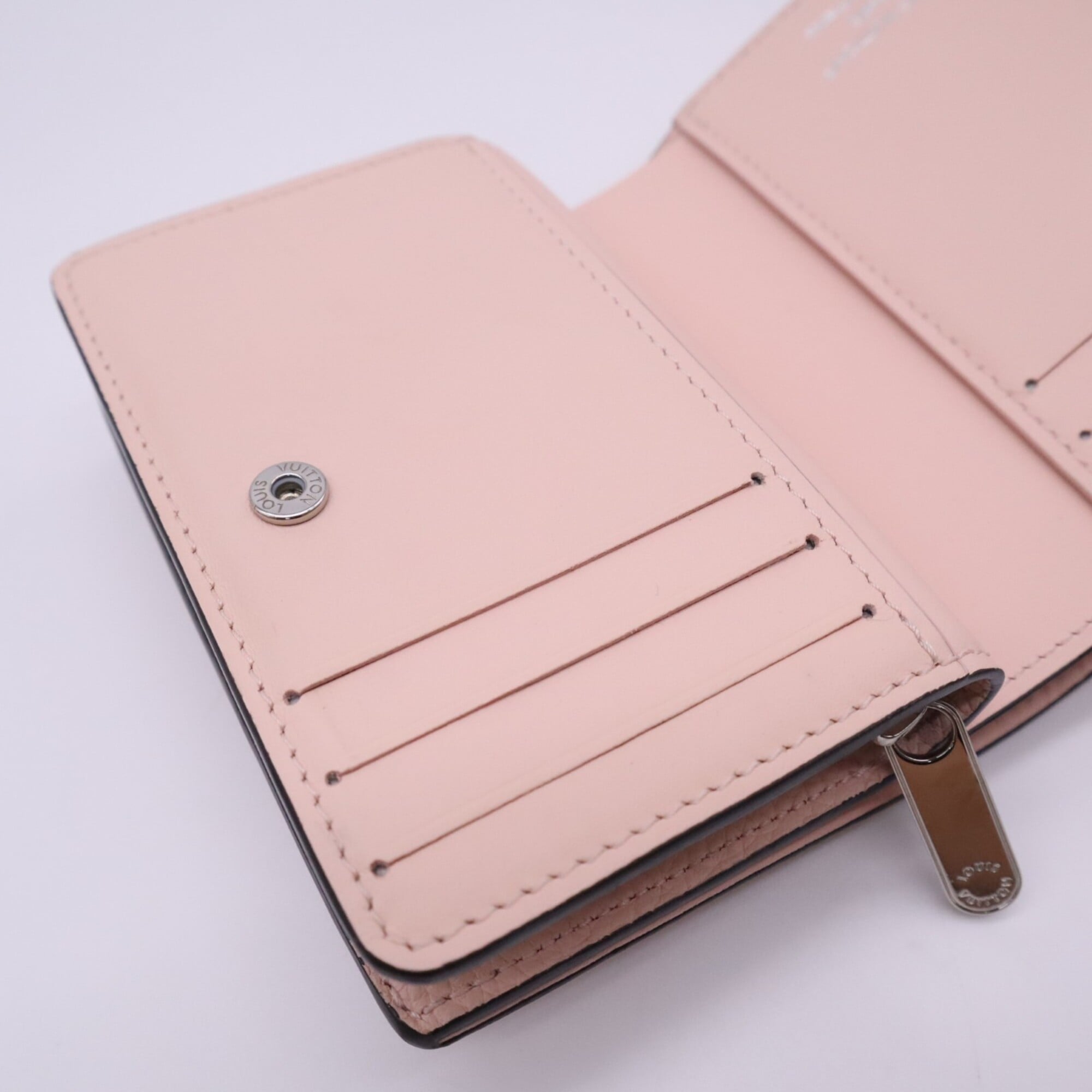 Louis Vuitton Mahina Pink Leather Wallet (Bi-Fold) (Pre-Owned)