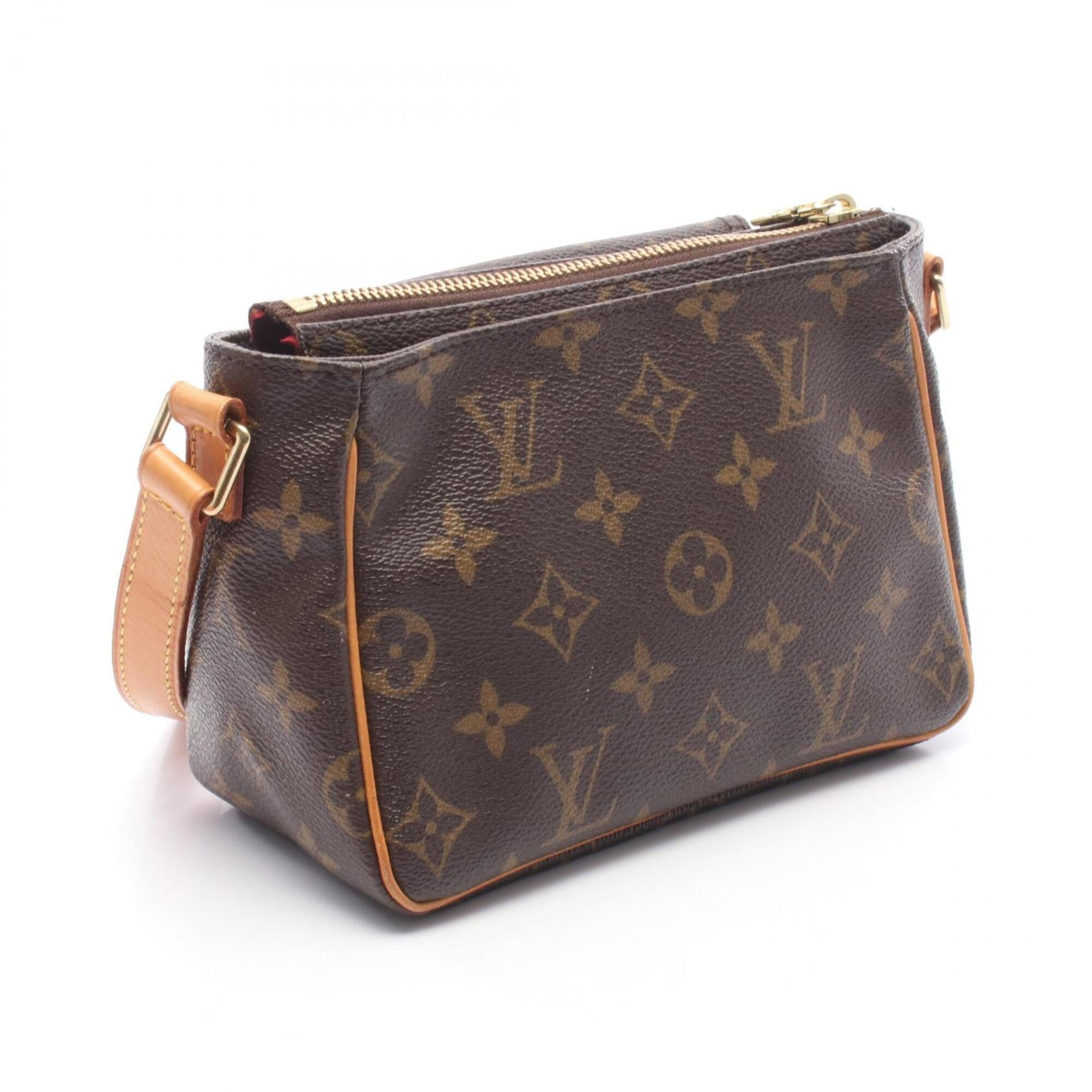 Louis Vuitton Brown Monogram Coated Canvas Leather Handbag Shoulder Bag (Pre-Owned)