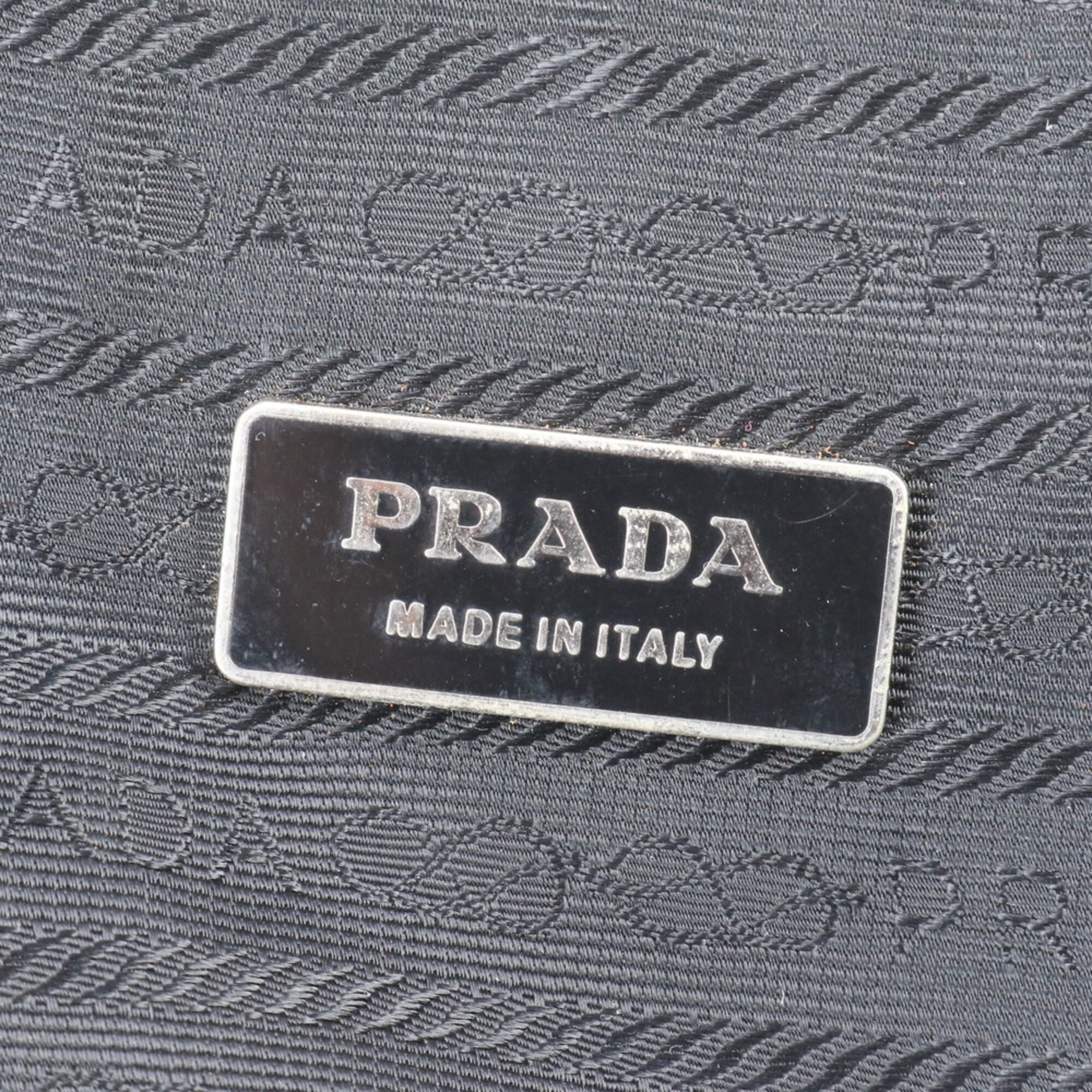 Prada Black Leather Nylon Tote Bag (Pre-Owned)