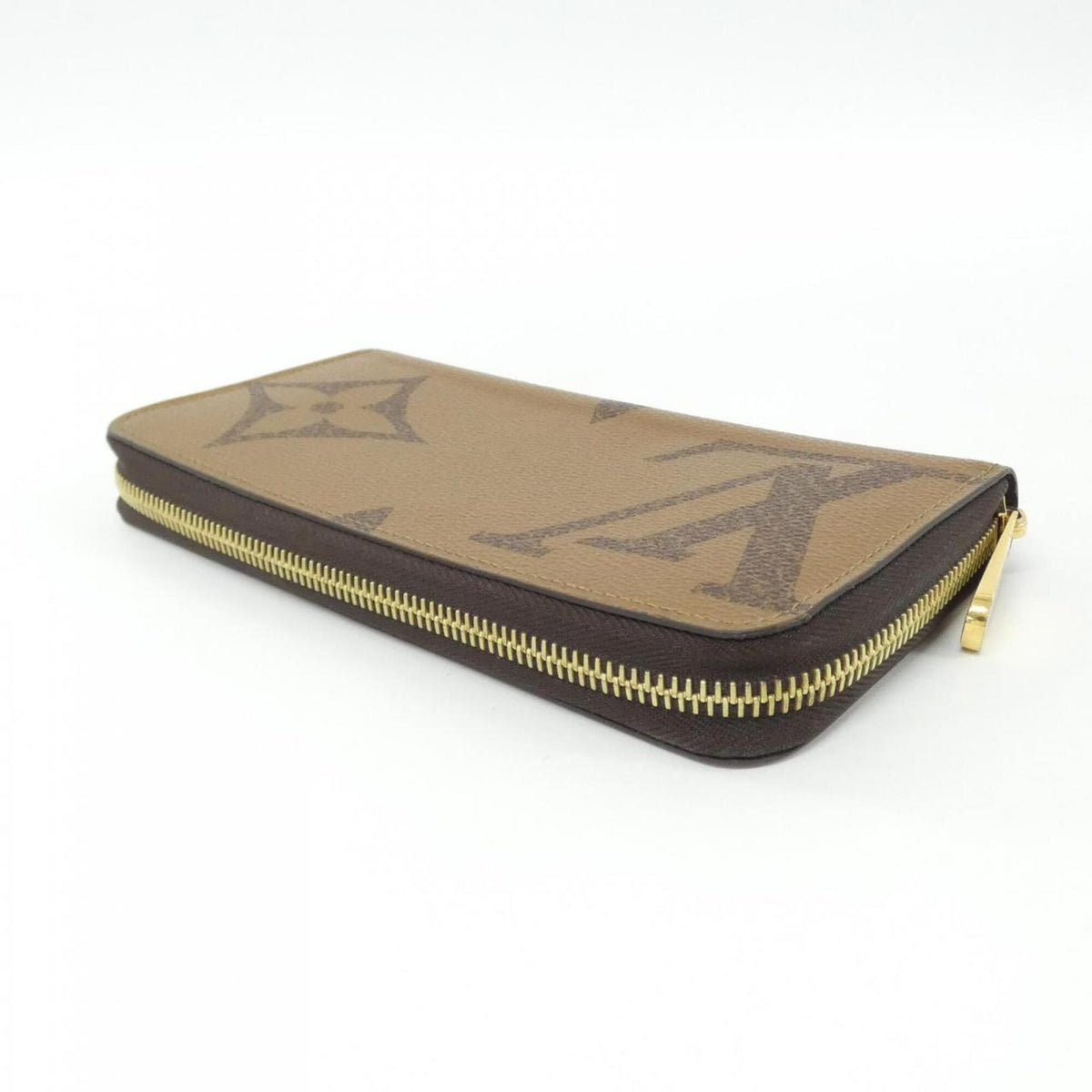 Louis Vuitton Marron Coated Canvas Long Wallet (Bi-Fold) (Pre-Owned)
