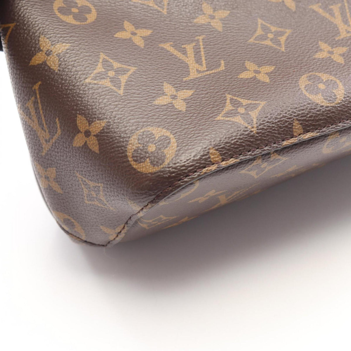 Louis Vuitton Brown Red Color Coated Canvas Pvc Monogram Leather Handbag Shoulder Bag (Pre-Owned)
