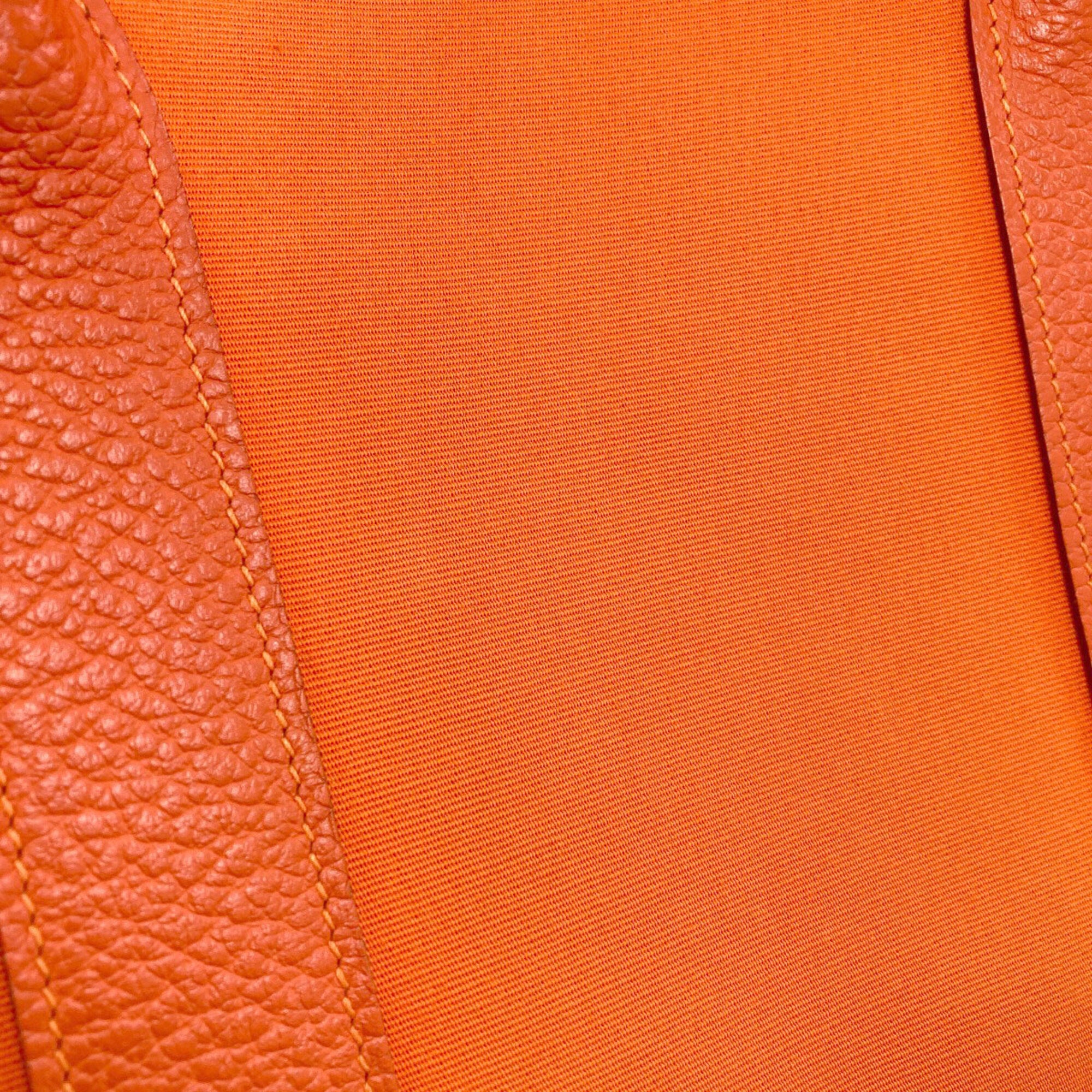 Hermes Orange Toile Officier Tote Bag (Pre-Owned)