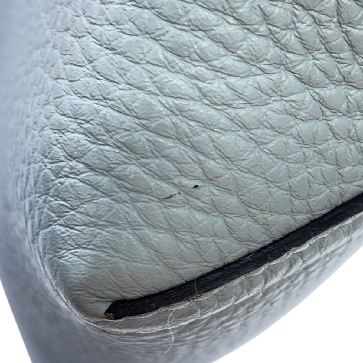 Fendi Selleria Light Blue Leather Handbag Pouch Tote Bag (Pre-Owned)