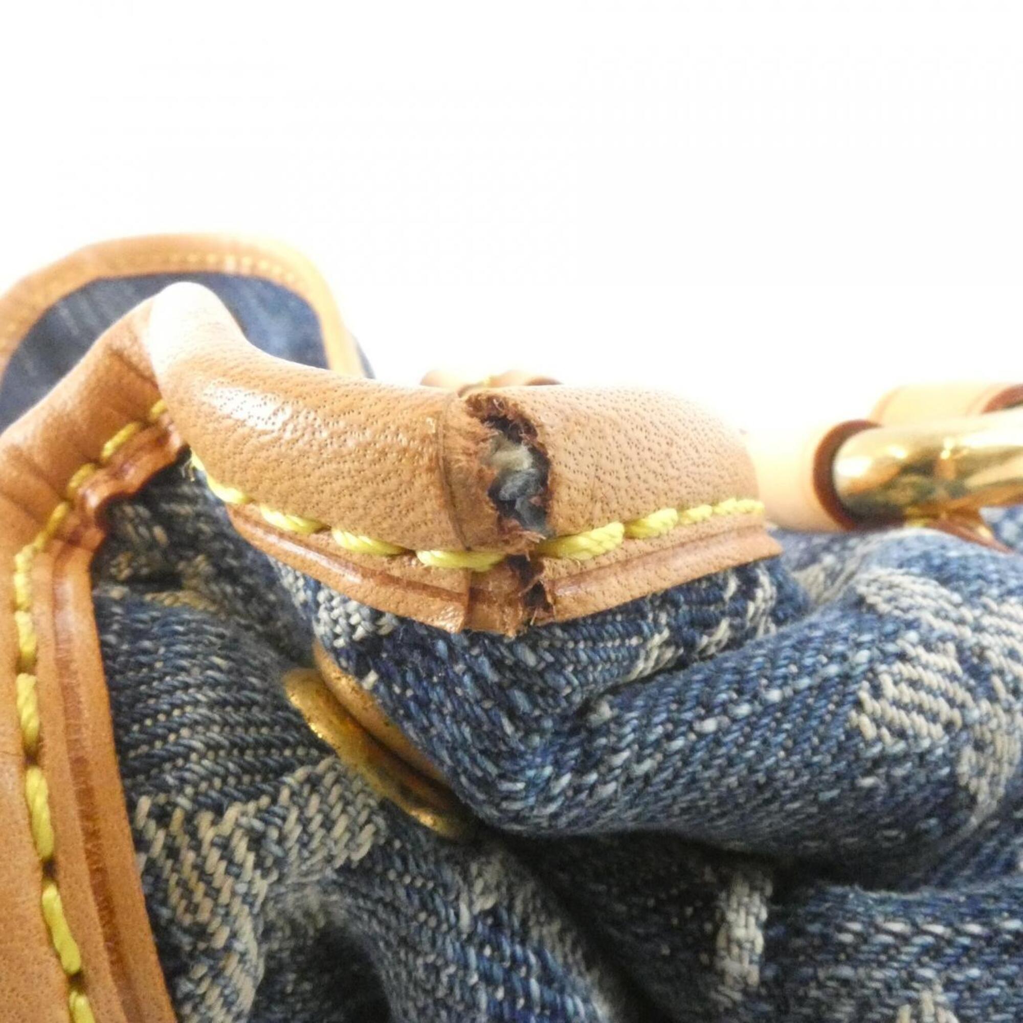 Louis Vuitton Blue Denim Canvas Handbag (Pre-Owned)