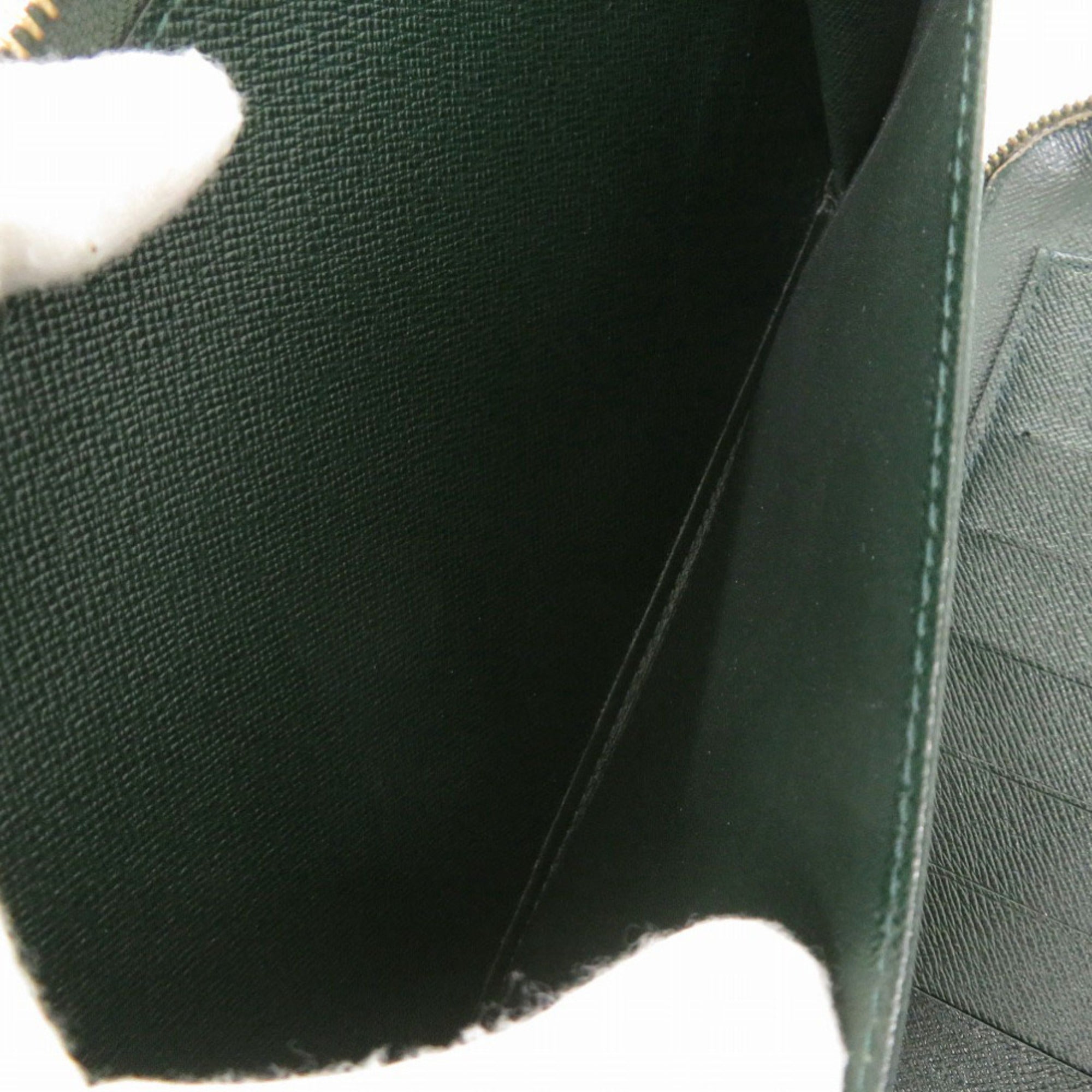 Louis Vuitton Episea Green Taiga Leather Long Wallet (Bi-Fold) (Pre-Owned)