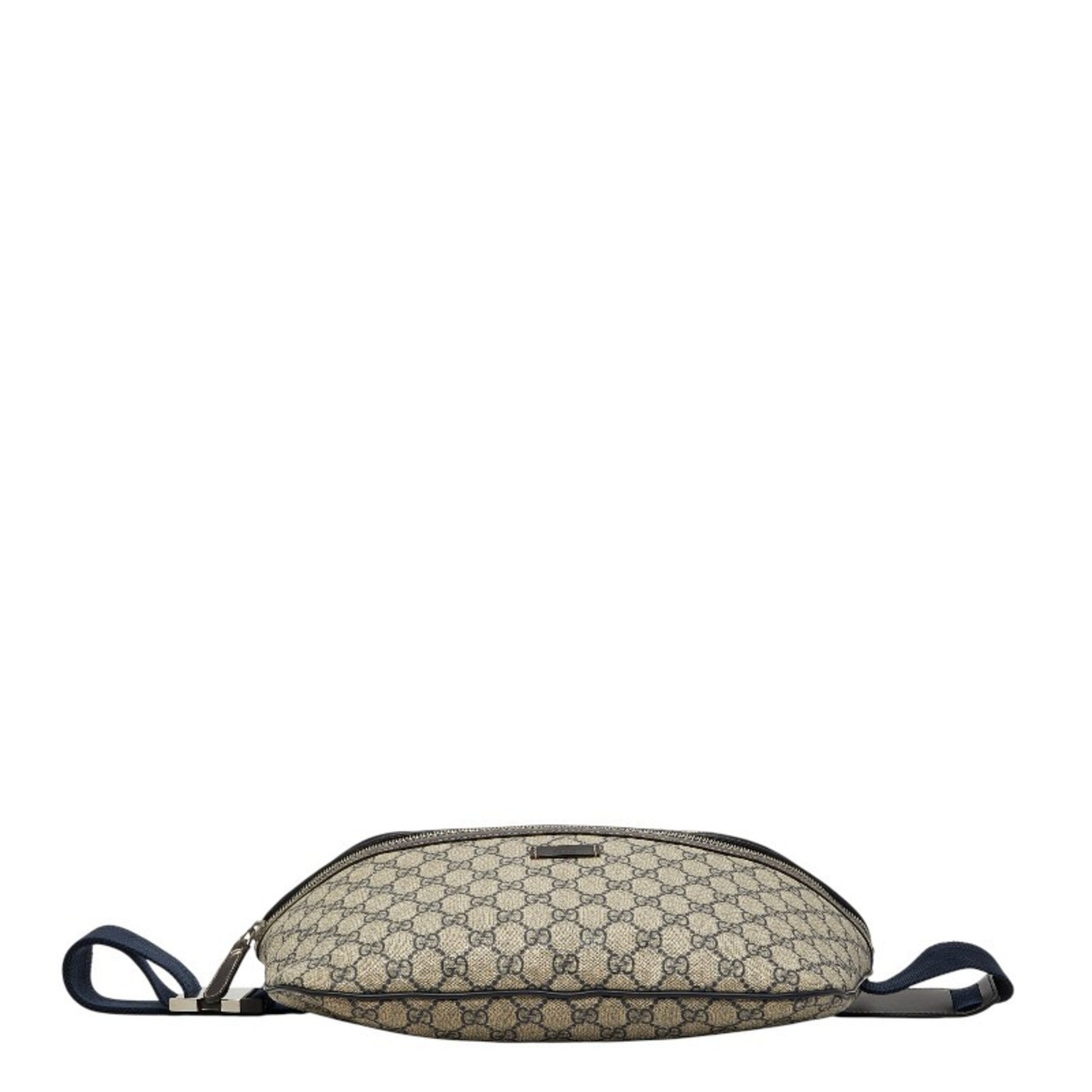 Gucci Beige Navy Pvc Leather Sling Bag (Pre-Owned)