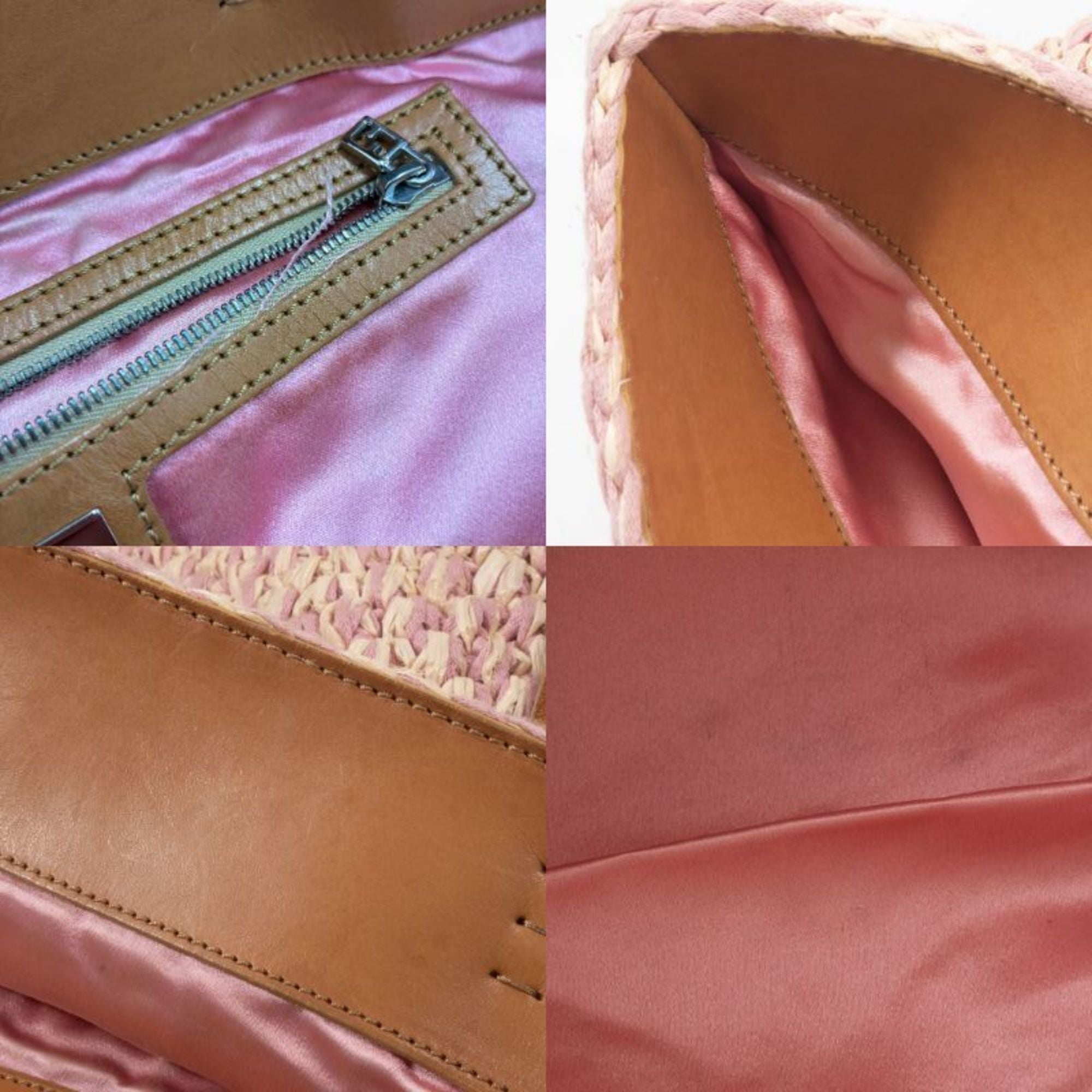Fendi Pink Straw Tote Bag (Pre-Owned)