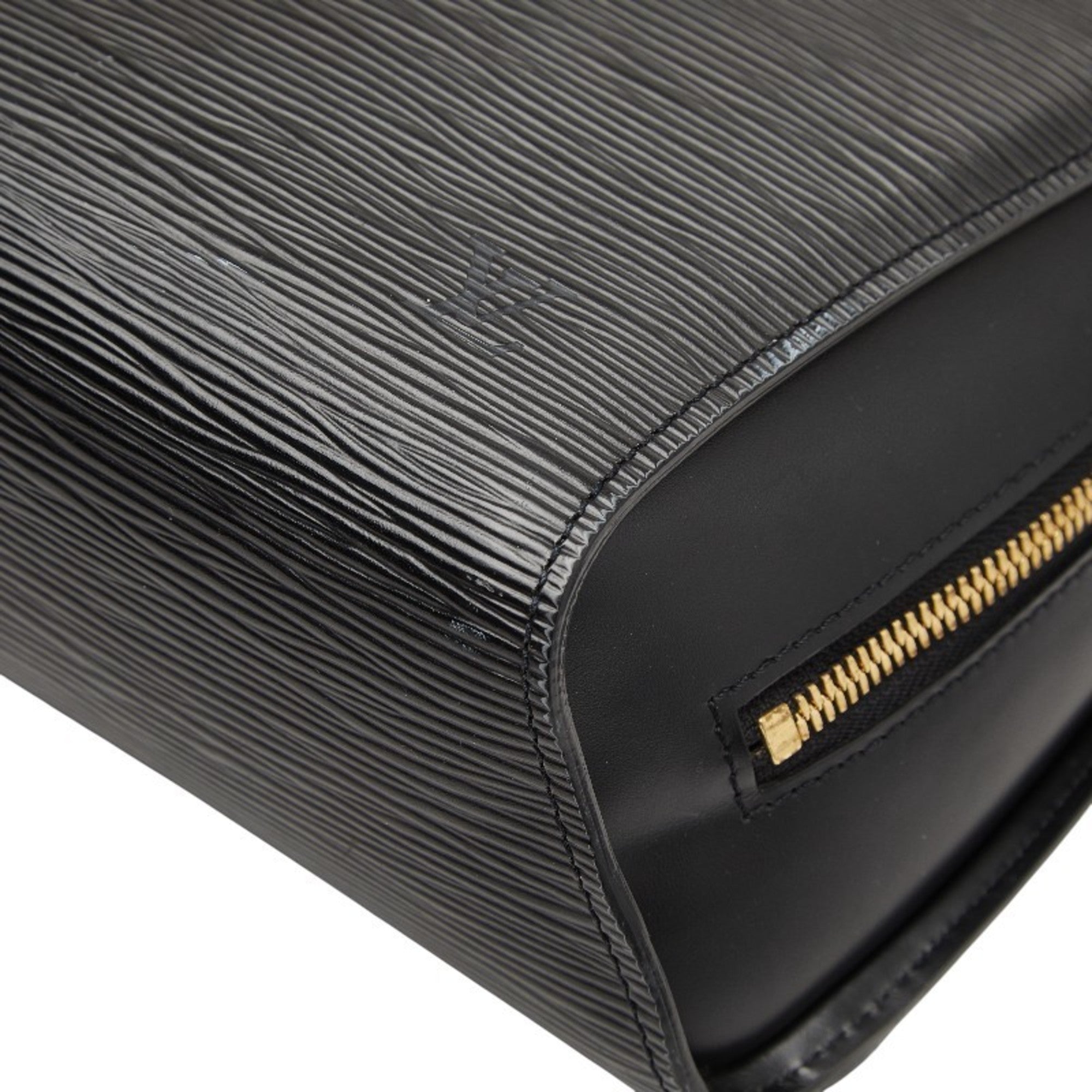 Louis Vuitton Black Noir Leather Backpack (Pre-Owned)