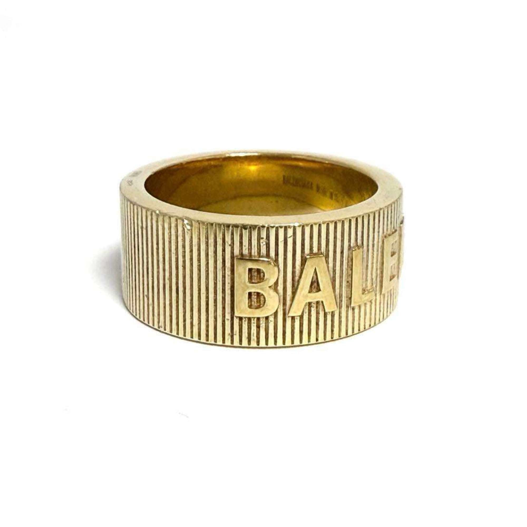 Balenciaga Gold Silver 925 Band Ring (Pre-Owned)