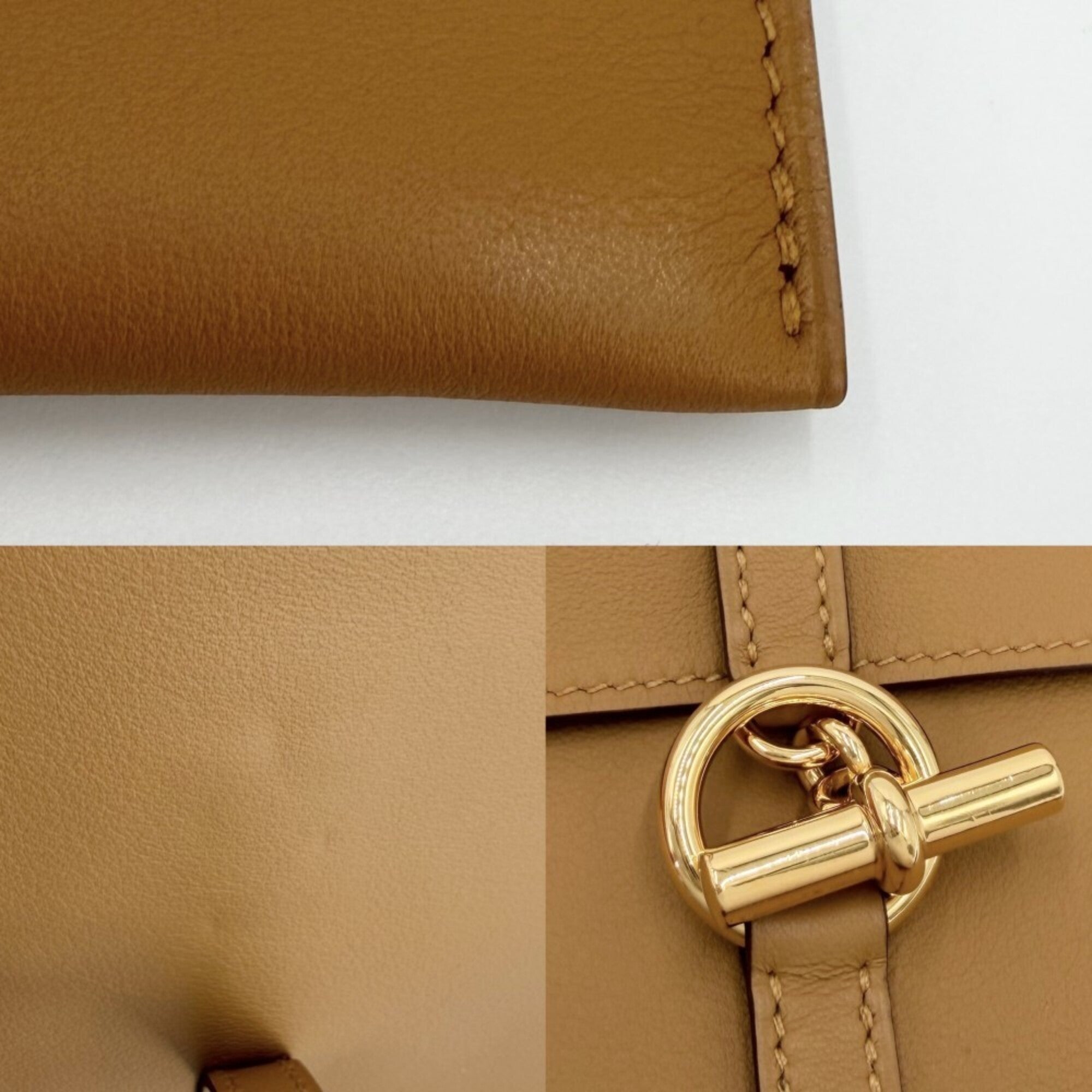 Hermes Brown Leather Shoulder Bag (Pre-Owned)