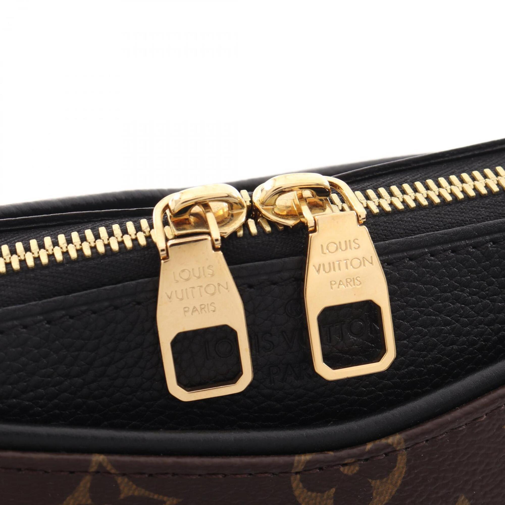 Louis Vuitton Black Noir Coated Canvas Monogram Leather Handbag (Pre-Owned)