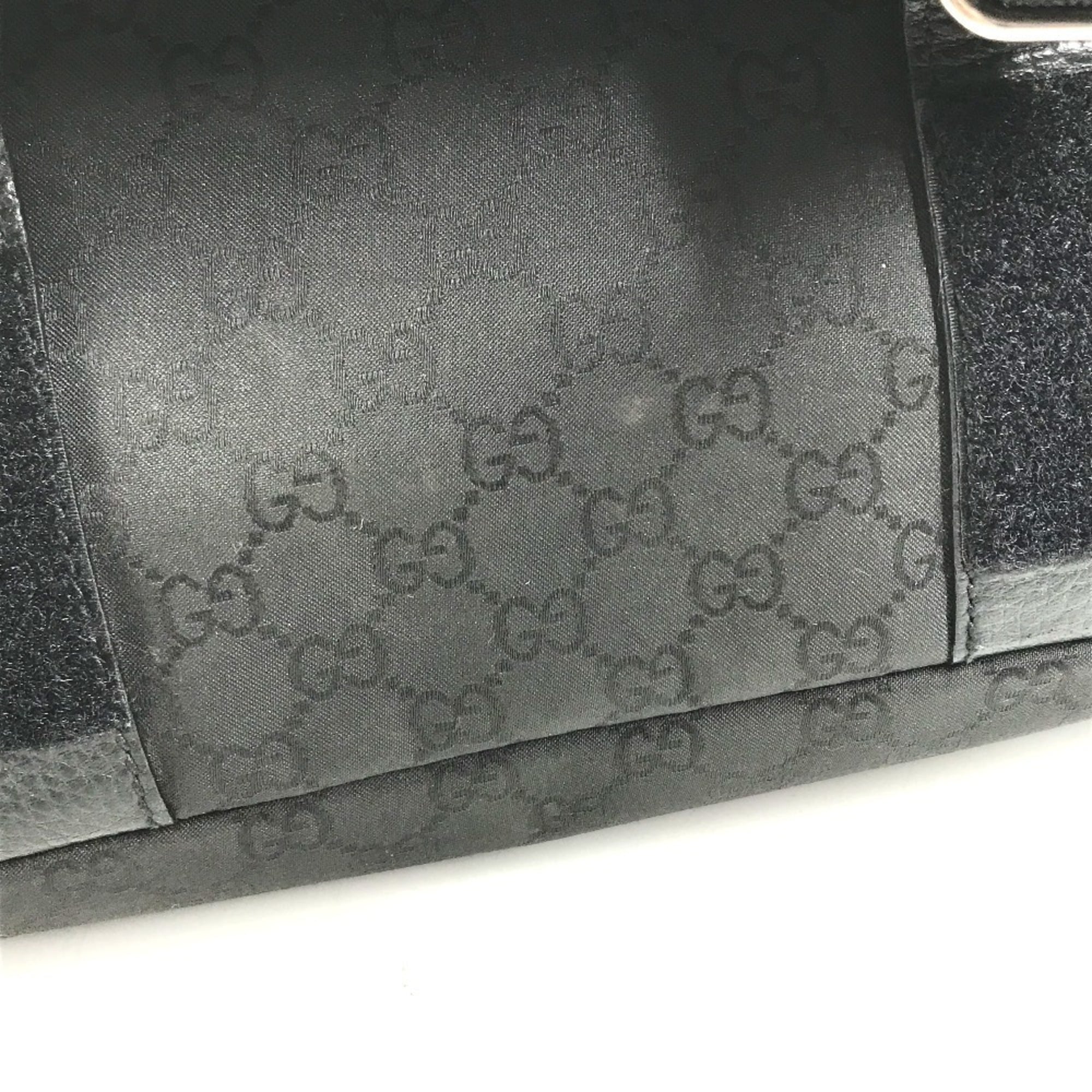 Gucci Black Nylon Leather Shoulder Bag (Pre-Owned)