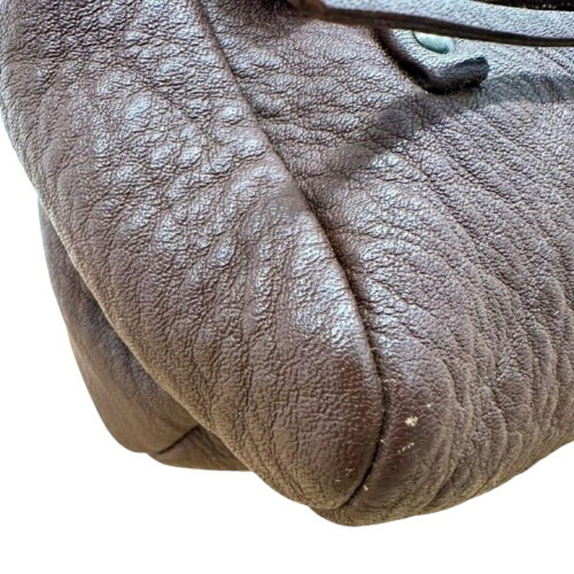 Miu Miu Brown Leather Shoulder Bag (Pre-Owned)