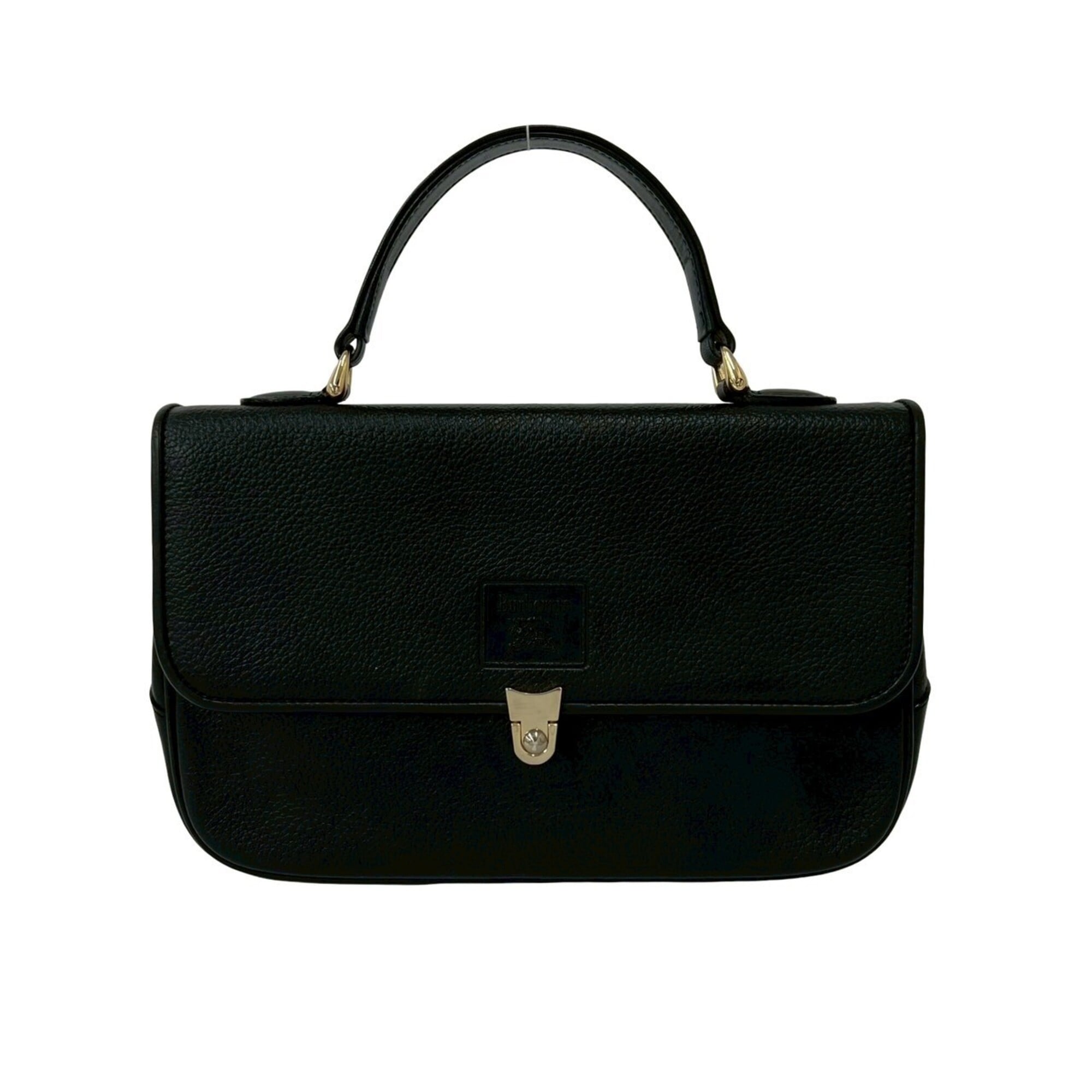 Burberry Black Leather Handbag (Pre-Owned)
